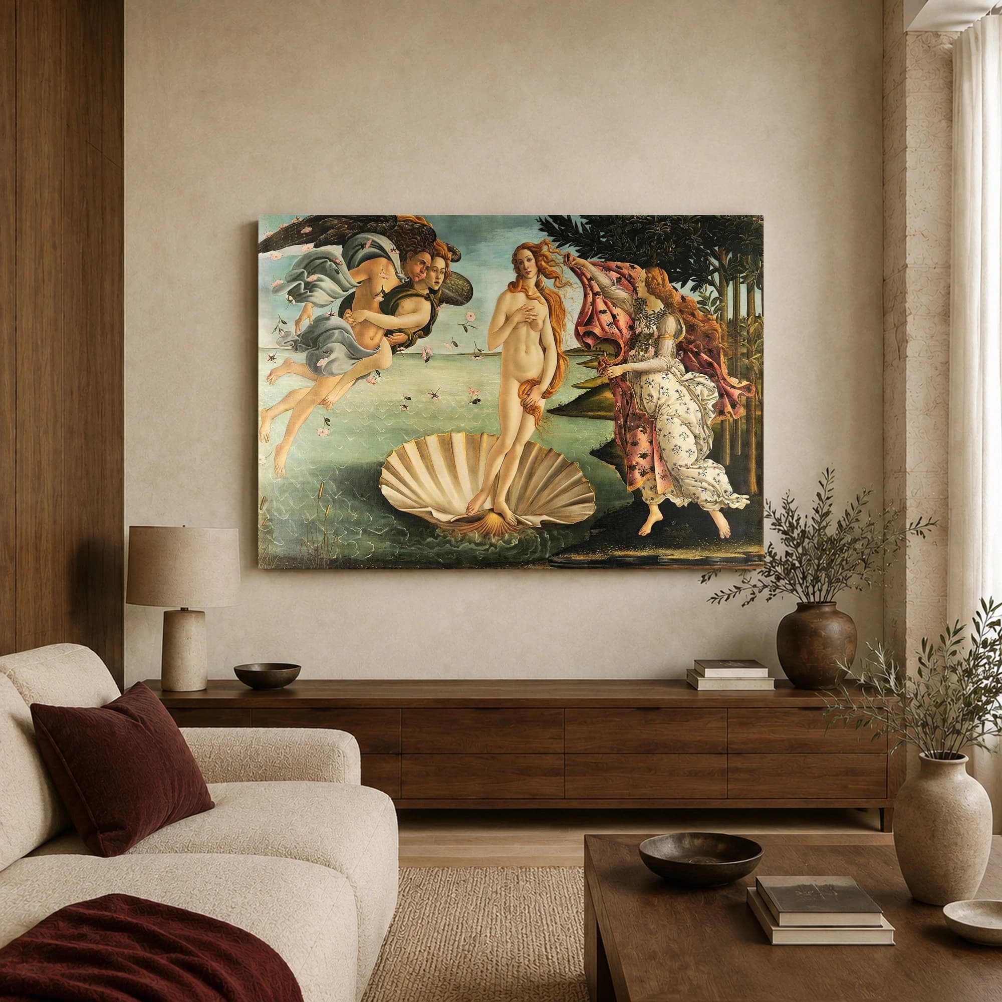 The Birth of Venus Renaissance Fine Art Print, view 3