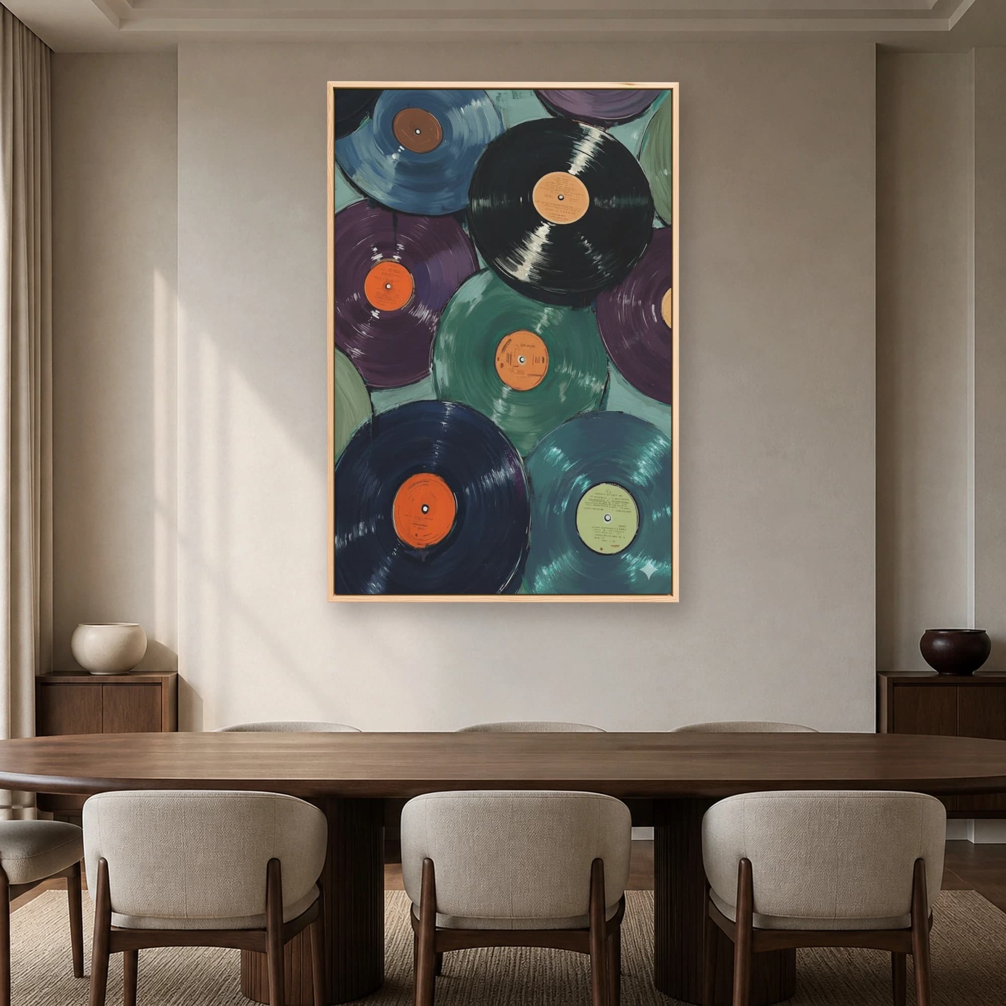 Colorful Vinyl Records Abstract Music Wall Art, view 5