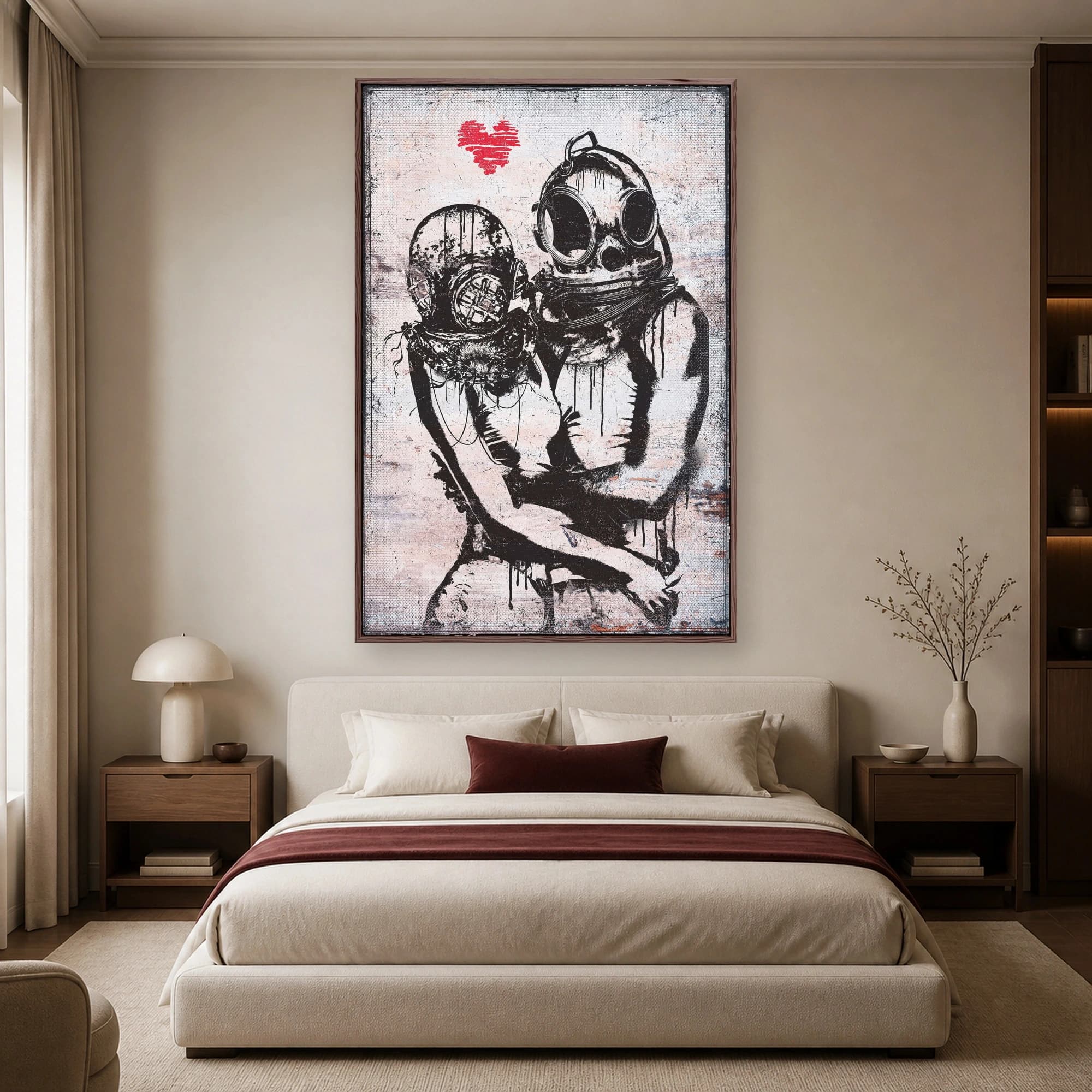 Submerged Affection Urban Street Art Canvas Print, view 4