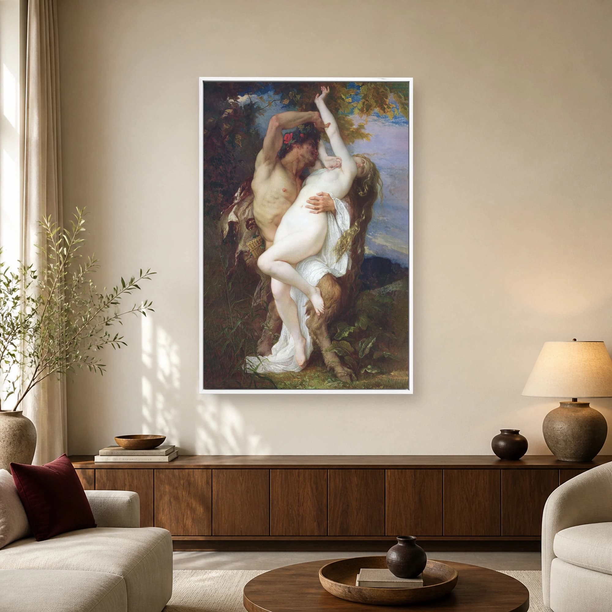 Nymph and Satyr Fine Art Print by William-Adolphe Bouguereau, view 2