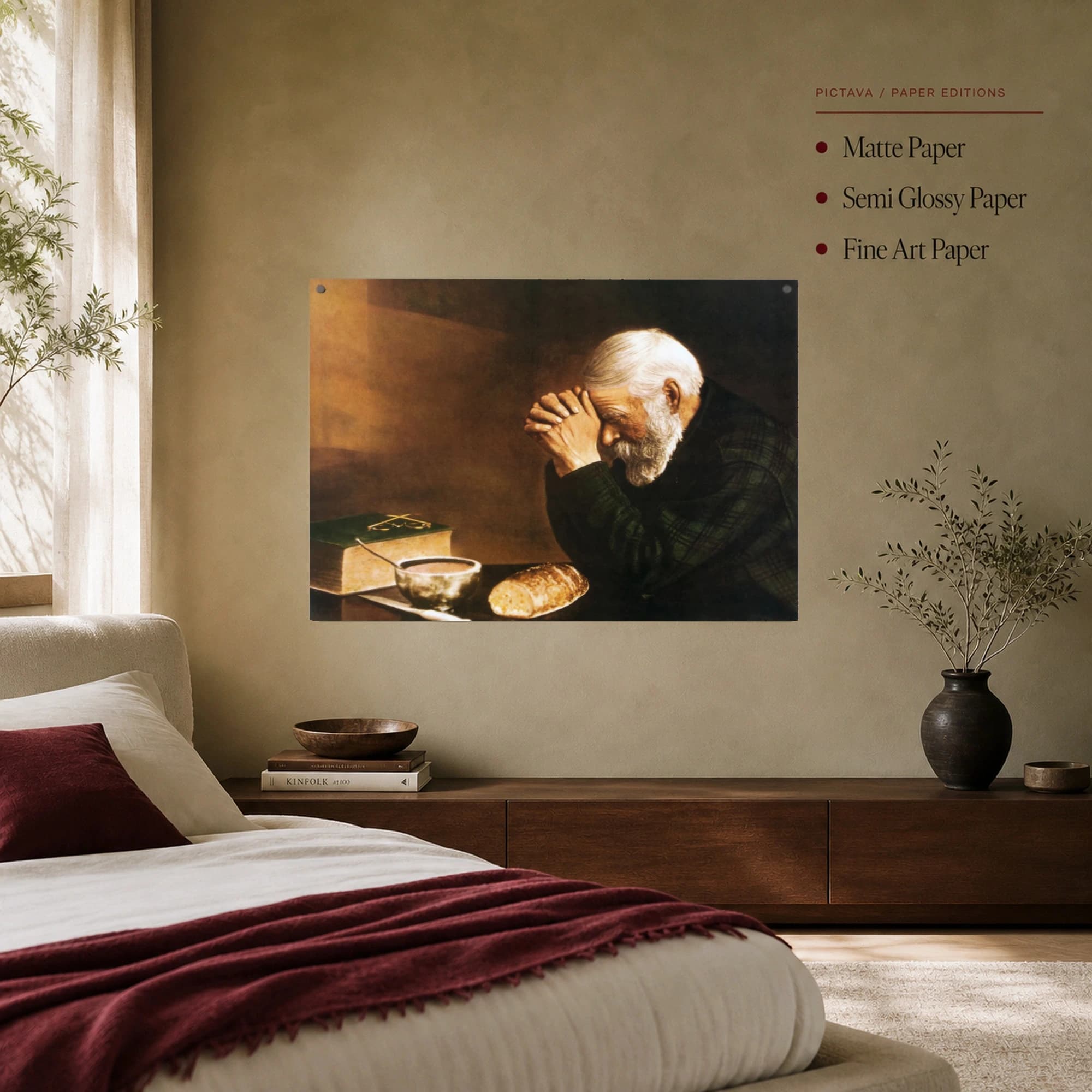 Grace Fine Art Print - Classic Prayer and Humility Wall Art, view 7