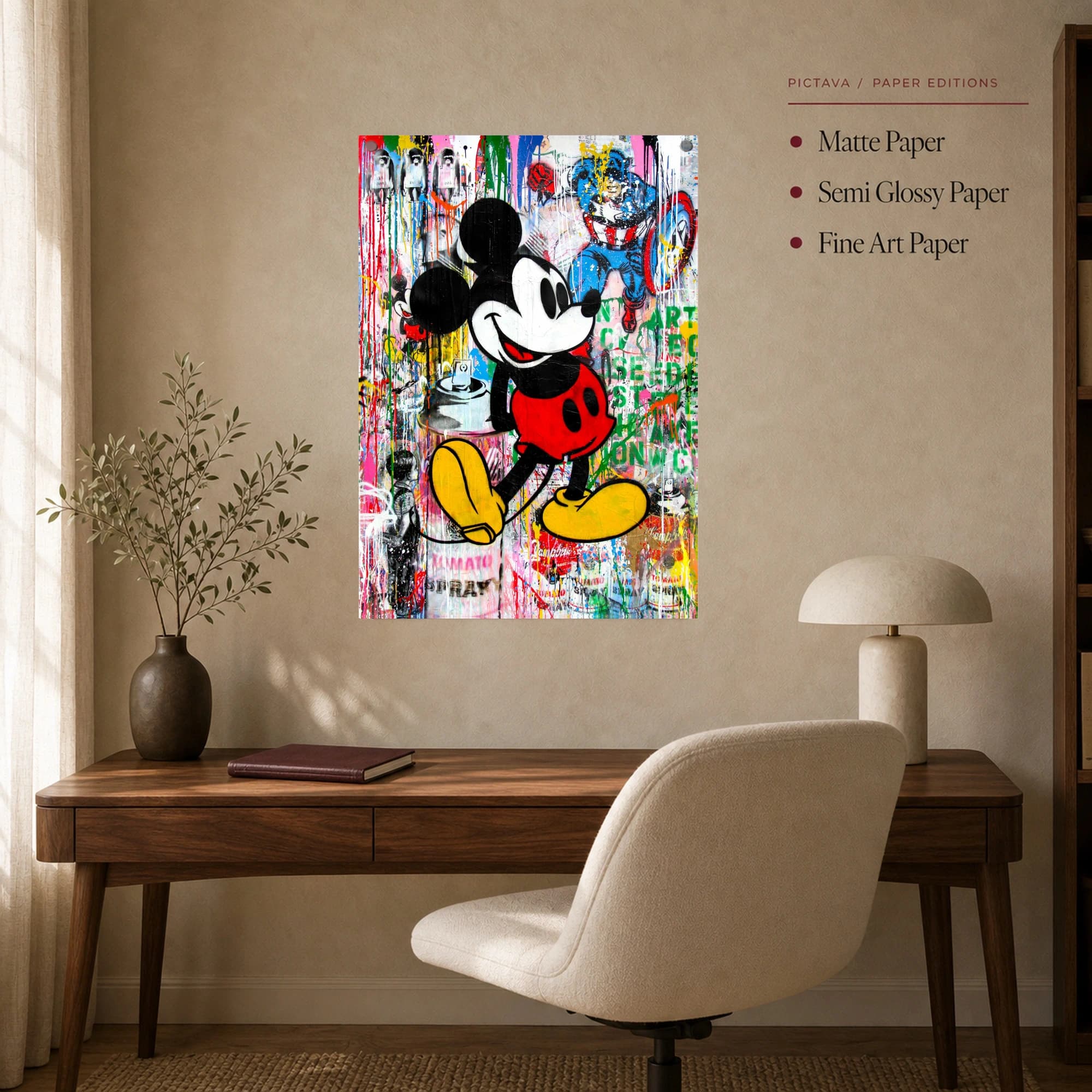 Mickey Mouse Urban Street Art Canvas Print, view 7