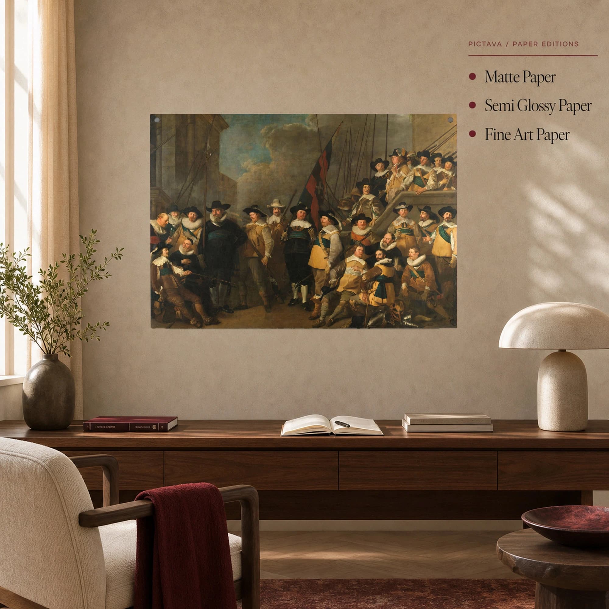 The Meagre Company Canvas Print by Frans Hals & Pieter Codde, view 5