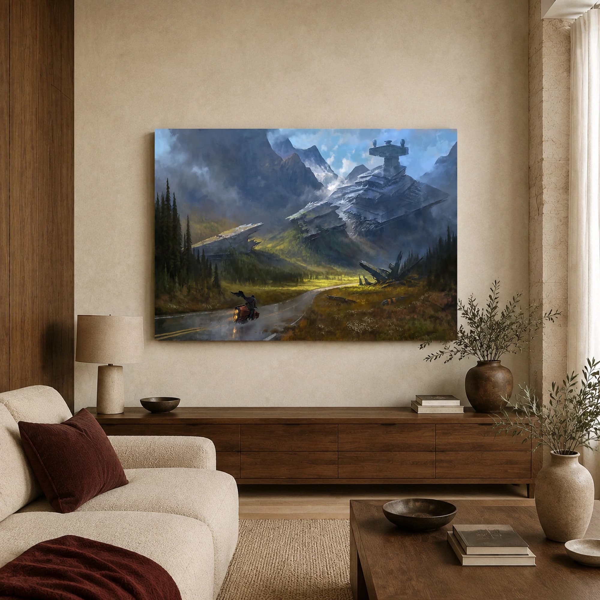 Fallen Star Destroyer Canvas Art Print, view 3