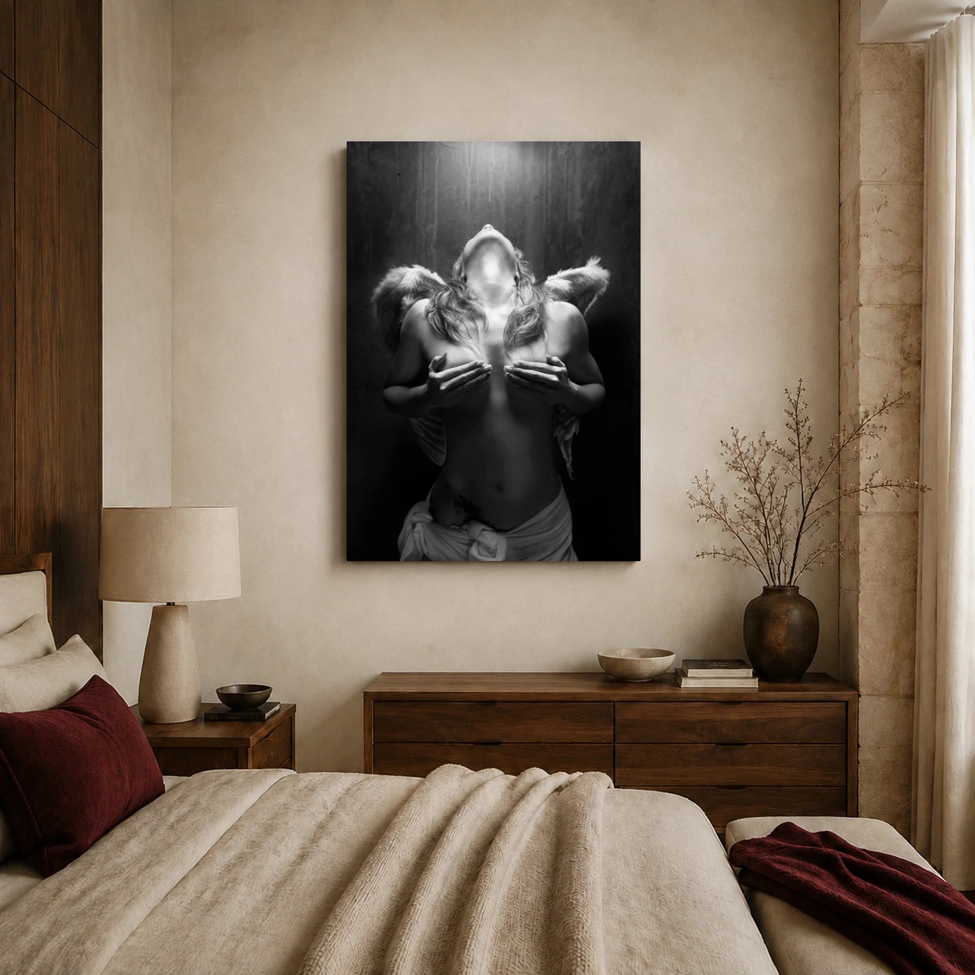 Fallen Angel Fine Art Monochromatic Photographic Print, view 6