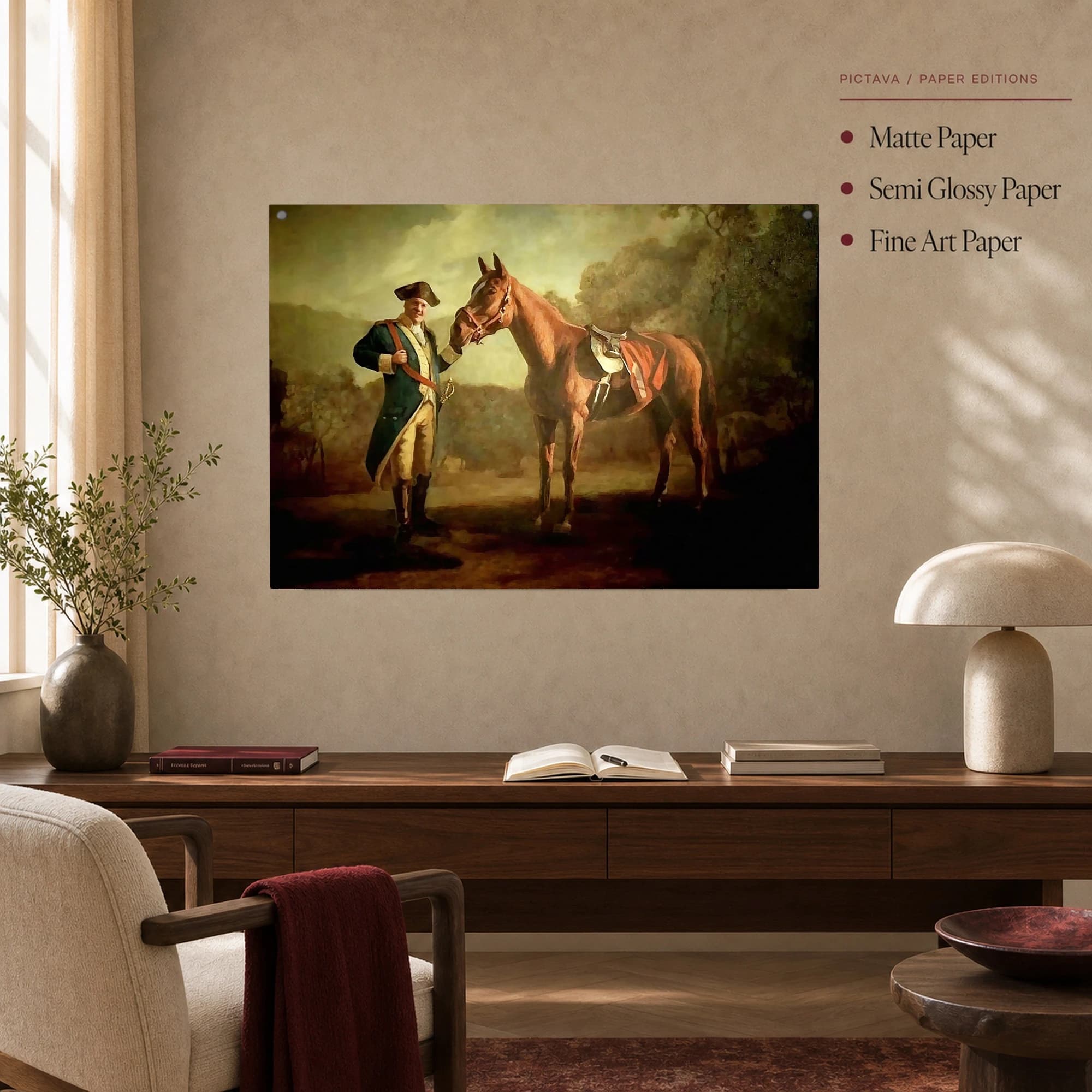 18th Century Officer Equestrian Portrait Wall Art Canvas Print, view 5