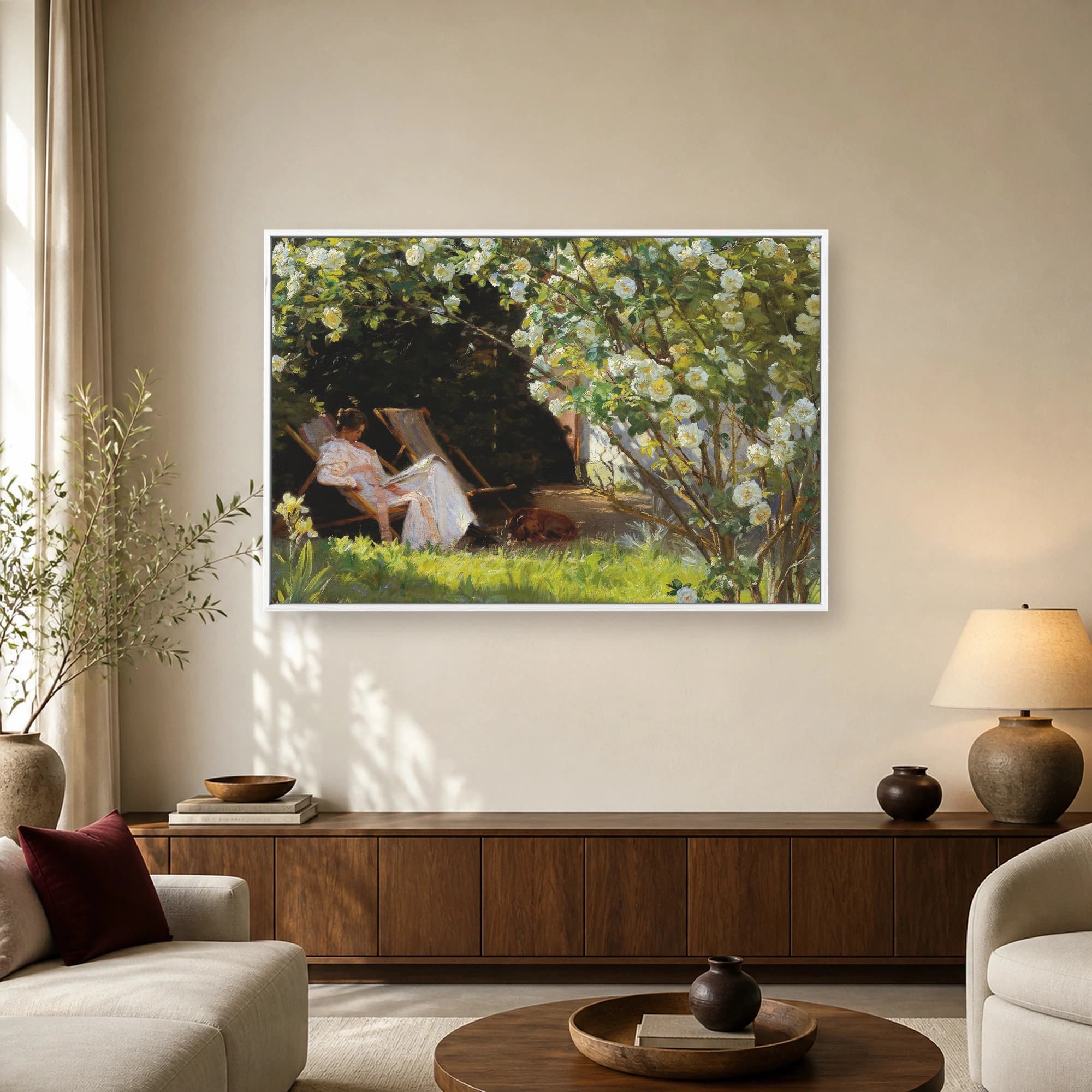 A Summer Day in the Garden Canvas Art Print, view 2