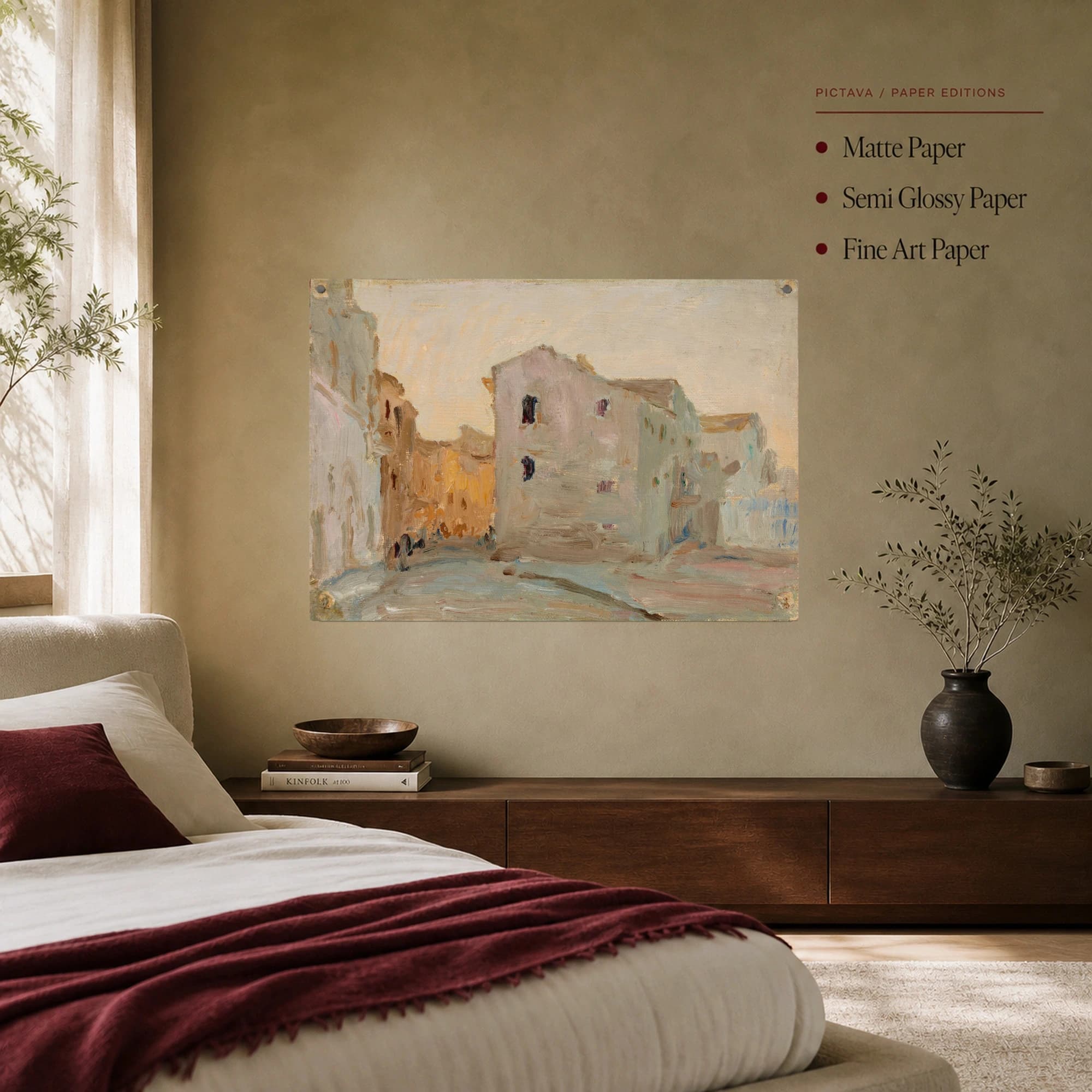 Townscape Study in Light and Ochre Canvas Print, view 8