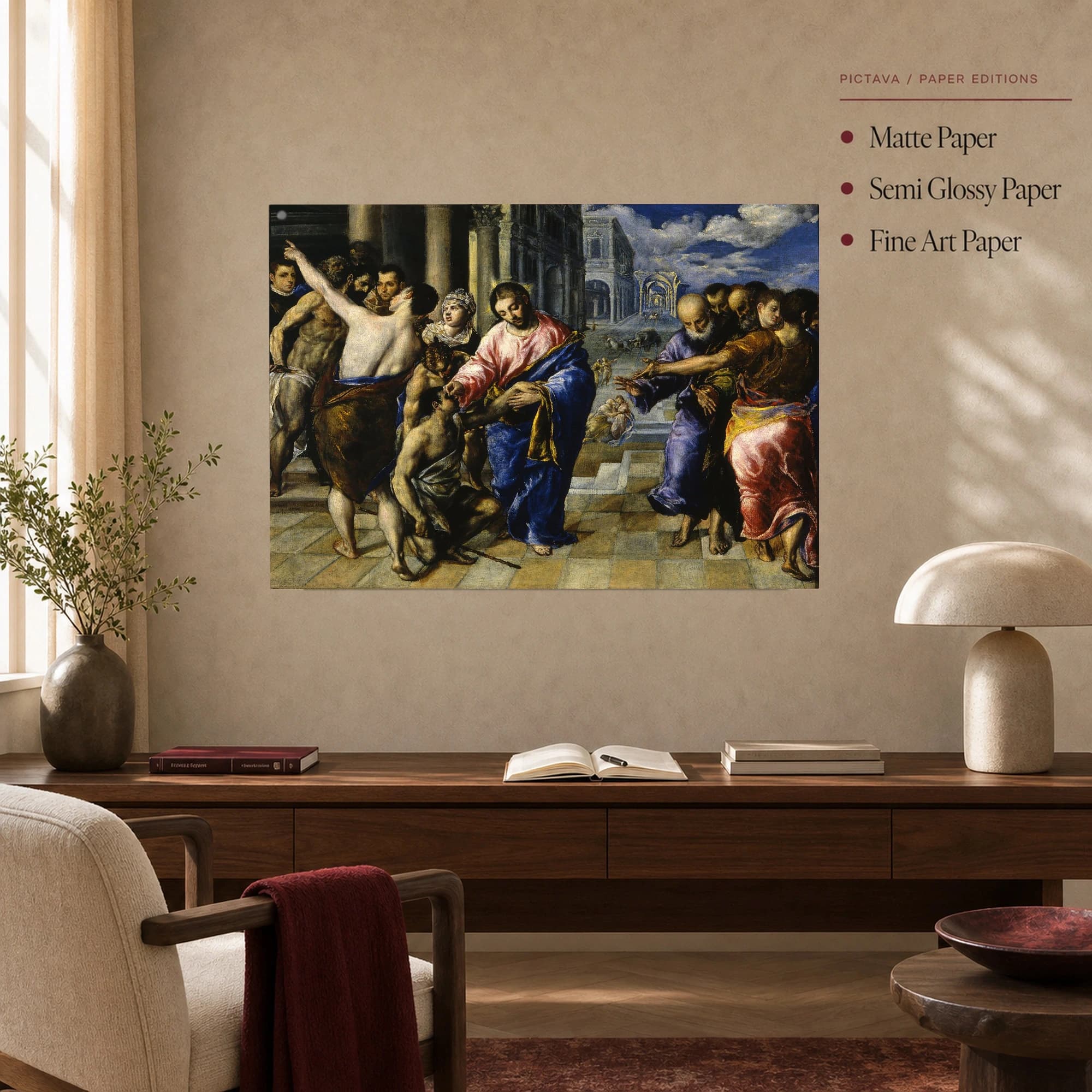 Christ Healing the Blind Canvas Print | Fine Art Masterpiece, view 5