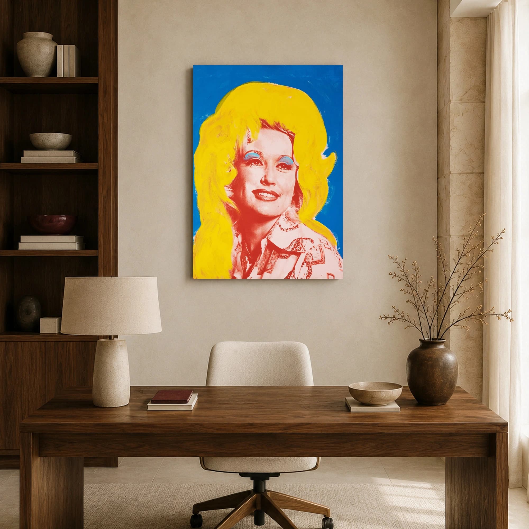 Dolly Parton Pop Art Portrait Canvas Print, view 8