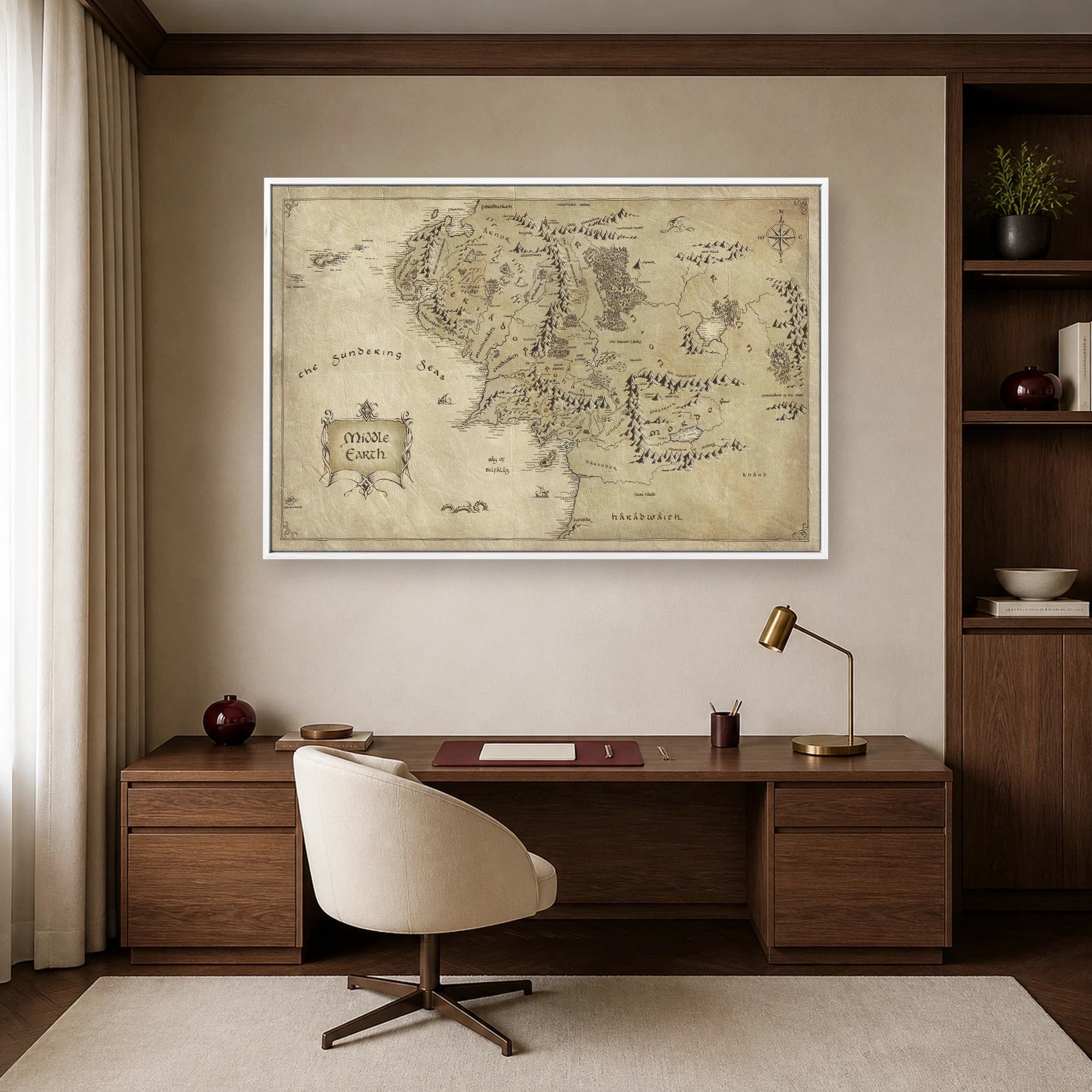Middle Earth Map Fantasy Art Print, view 4