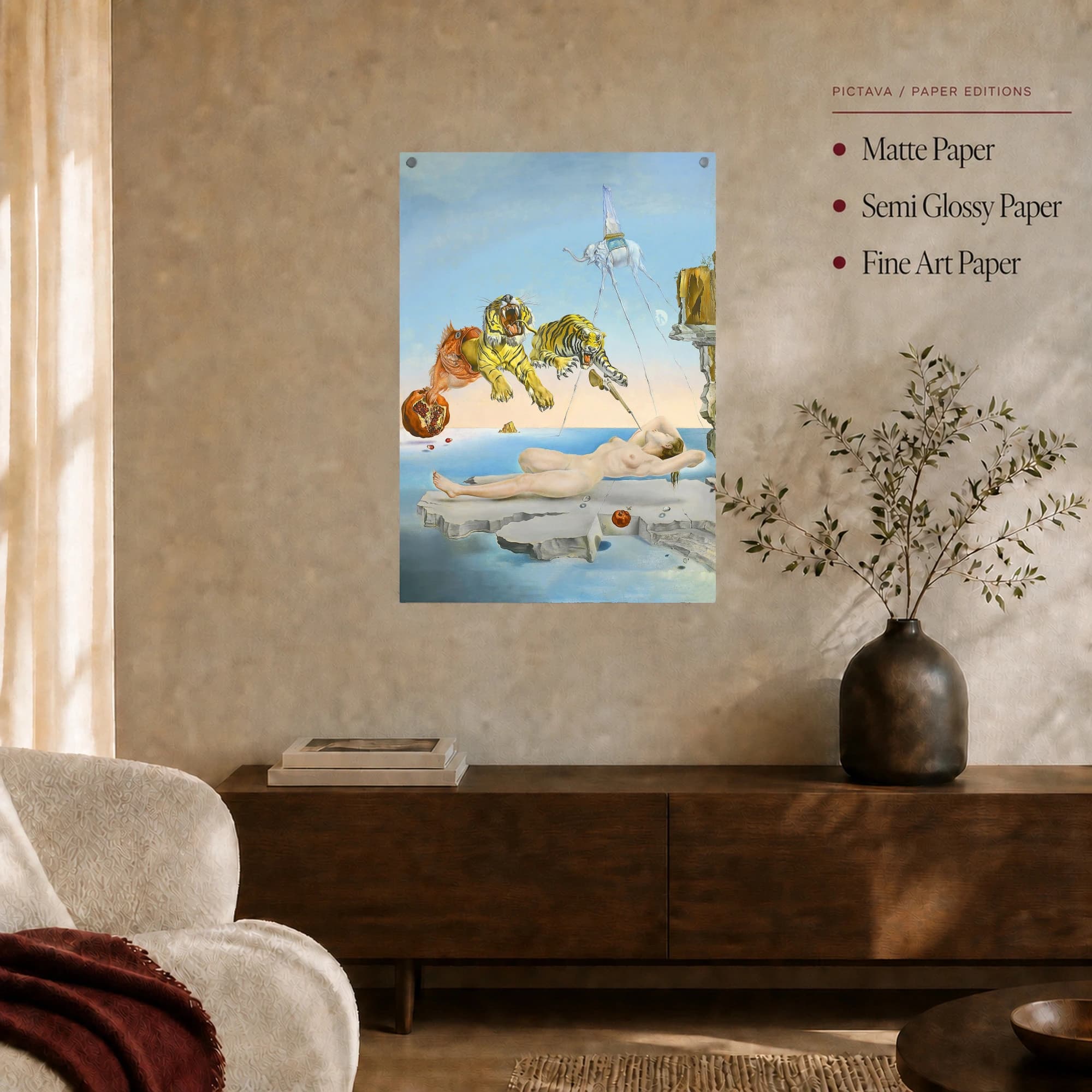 Dream Caused by the Flight of a Bee Canvas Print by Salvador Dali, view 6