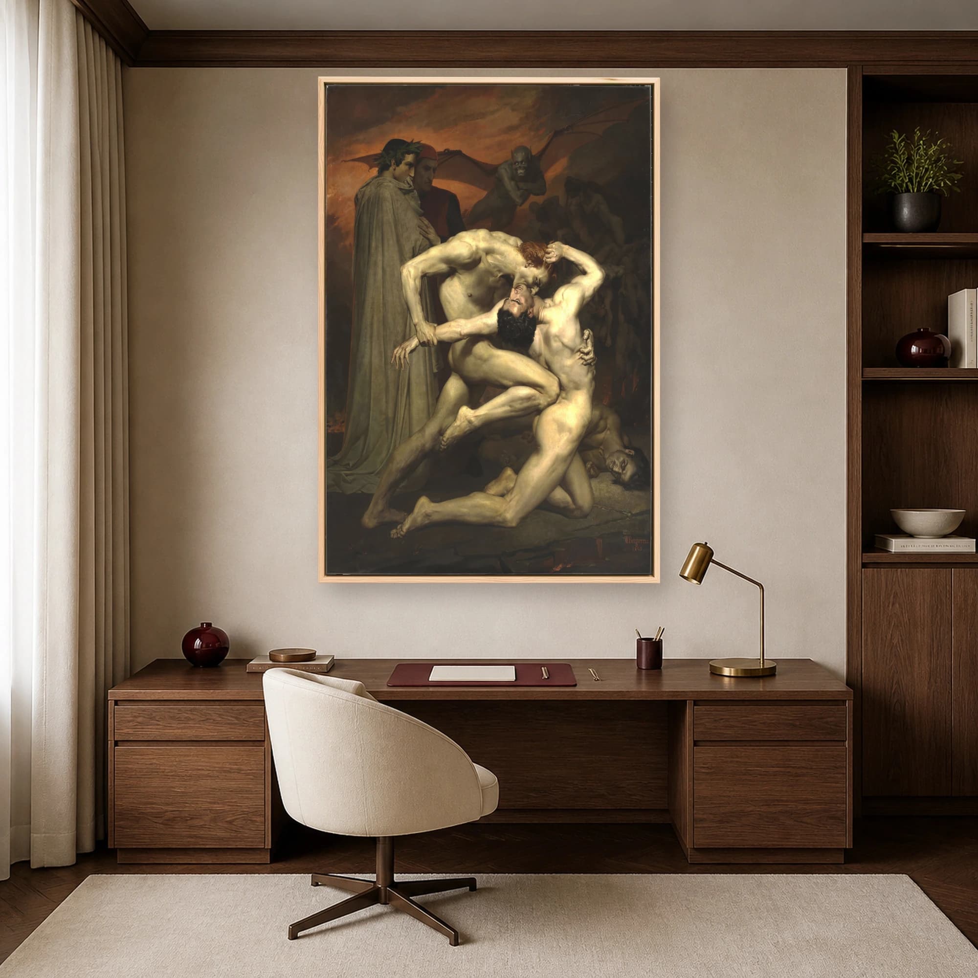 Dante and Virgil in Hell Canvas Art Print, view 6