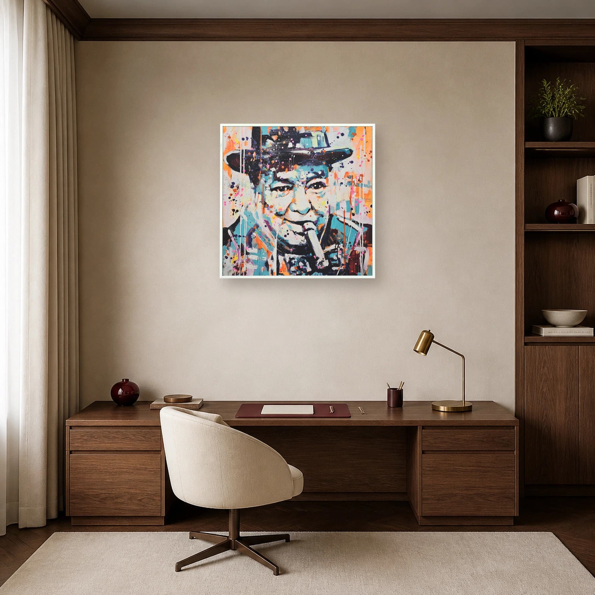 Winston Churchill Vibrant Pop Art Canvas Print, view 7