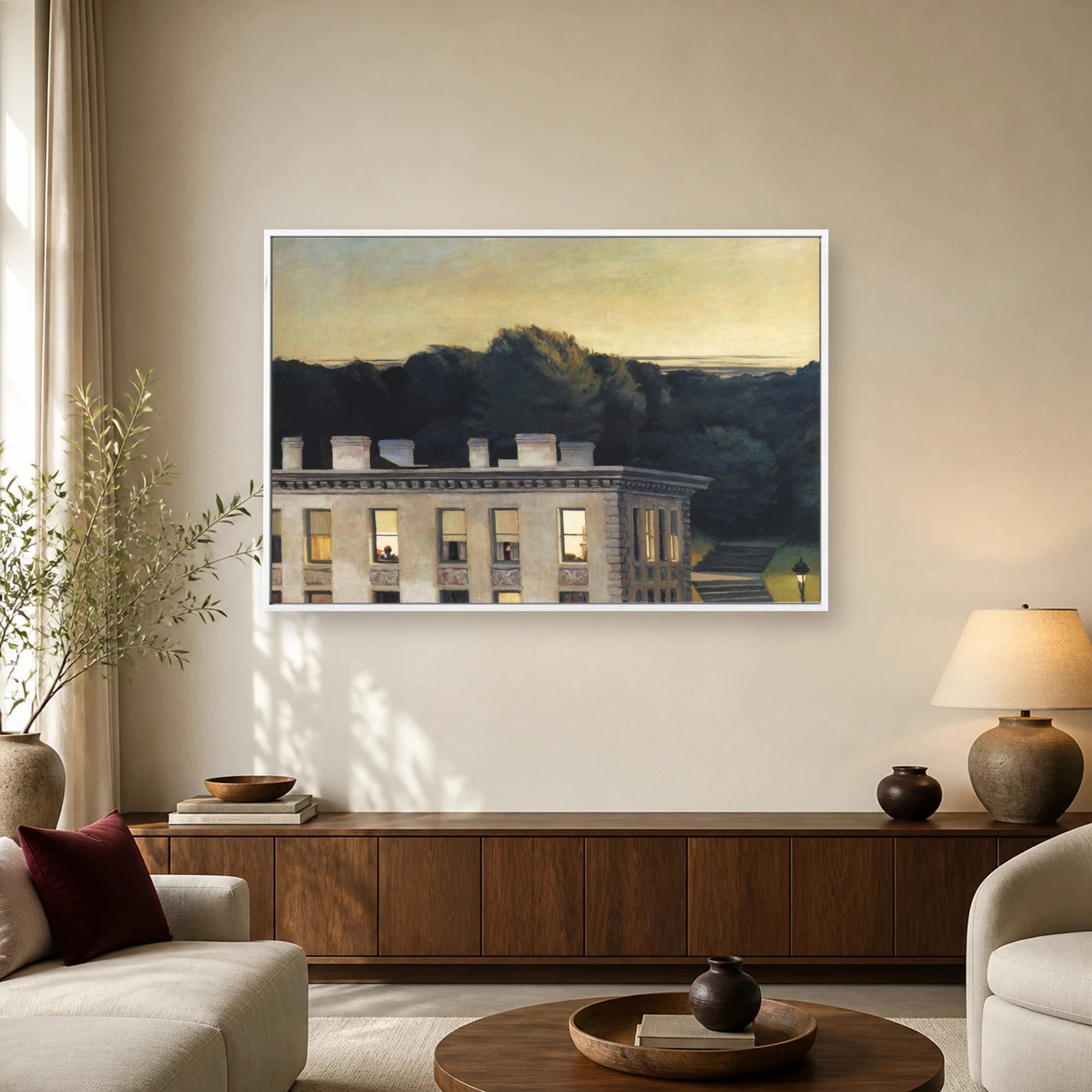 Rooms by the Sea Twilight Architectural Fine Art Print, view 2