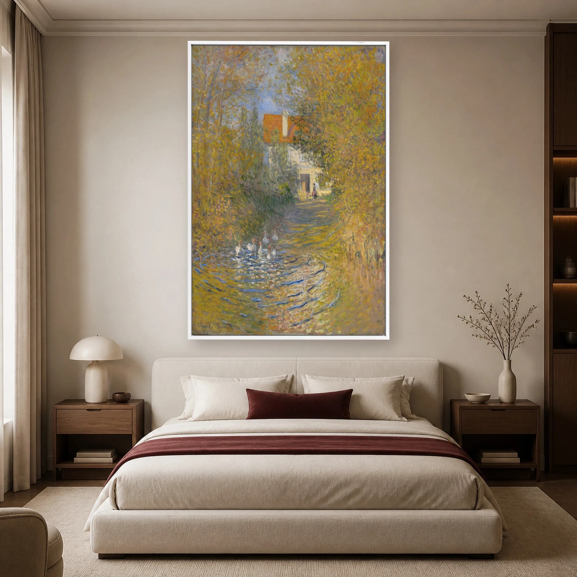 The Artist's House at Argenteuil Canvas Print by Claude Monet, view 4