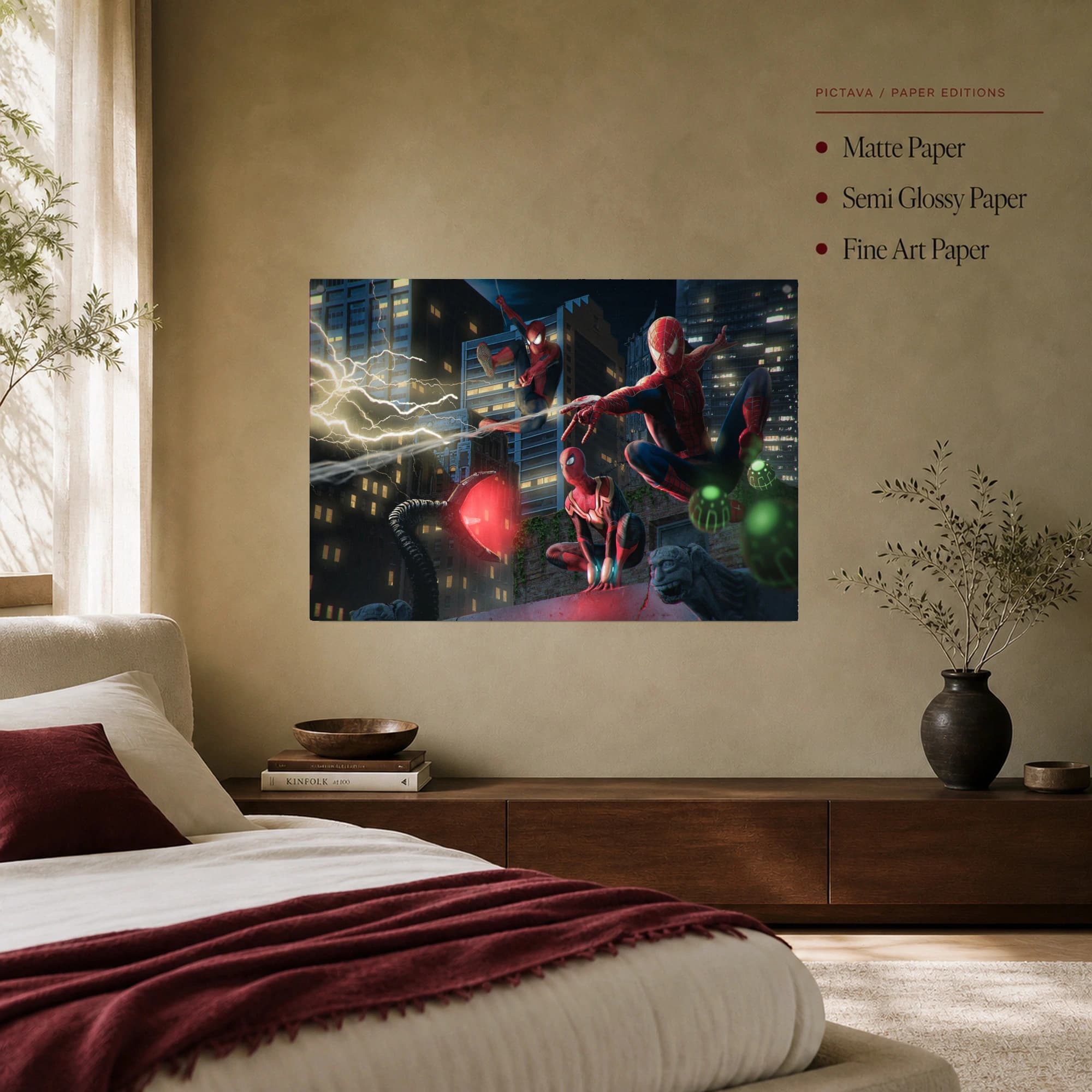 Spider-Man Multiverse Cinematic Action Canvas Print, view 7