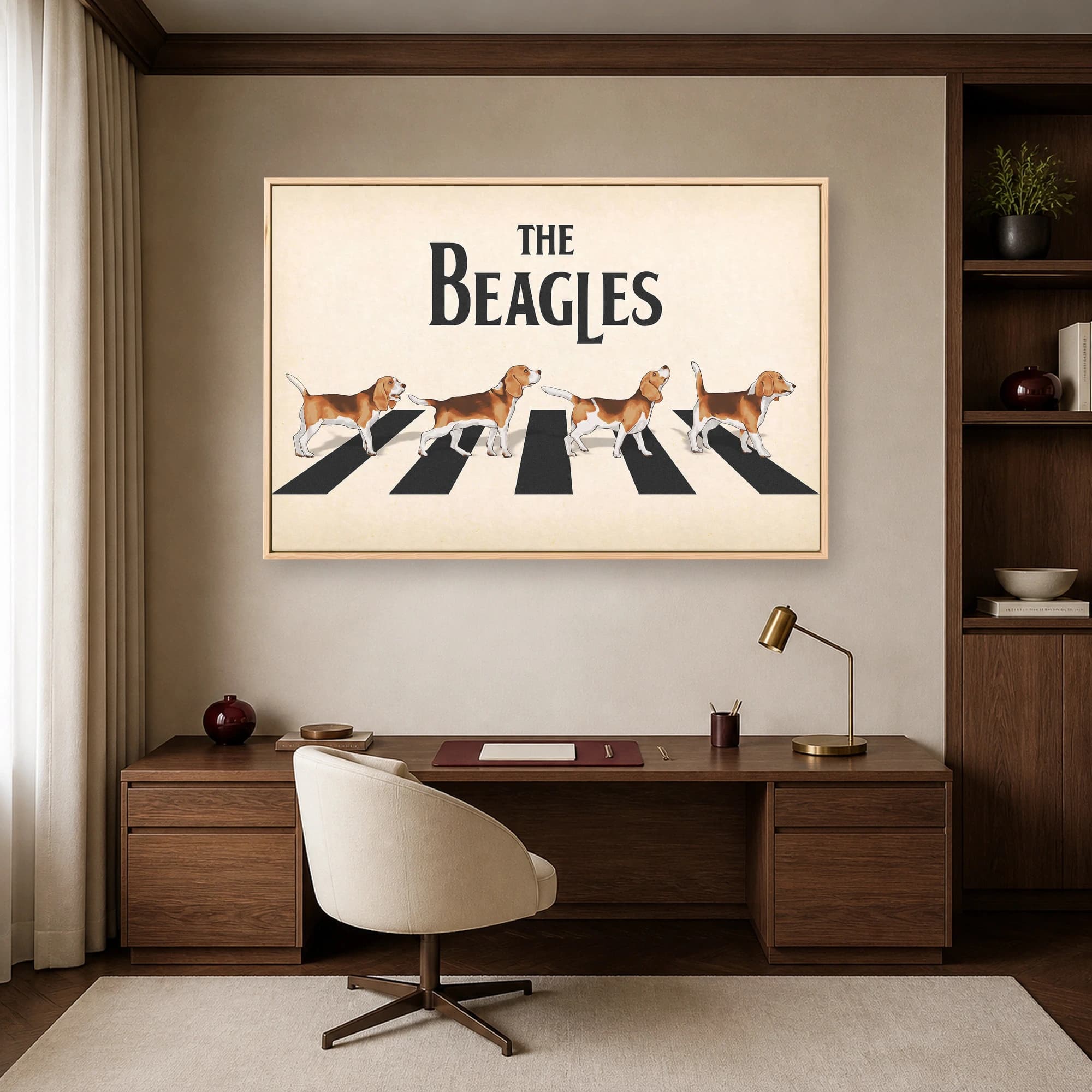 The Beagles Abbey Road Dog Parody Canvas Print, view 7