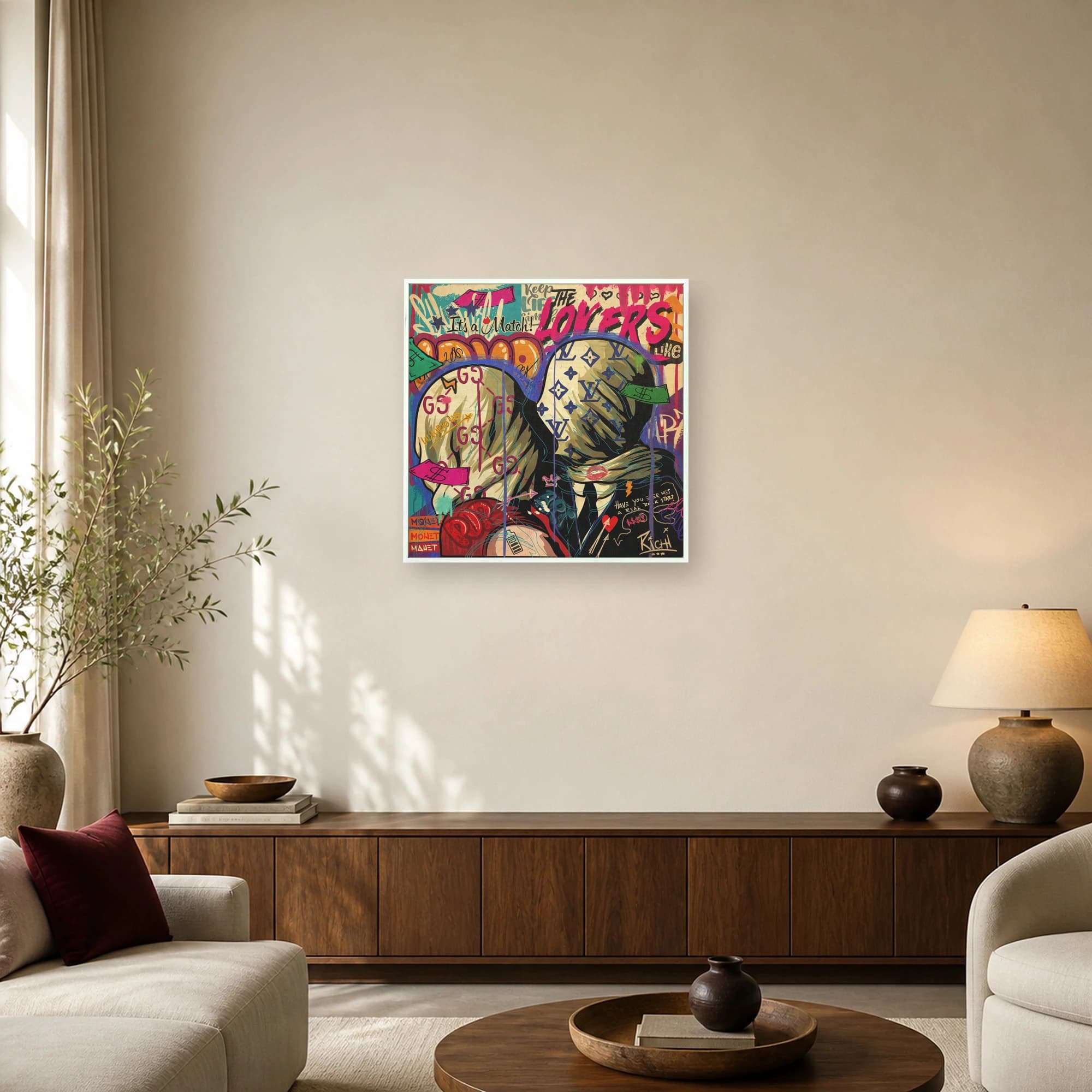 It is a Match The Lovers Urban Pop Art Canvas, view 5