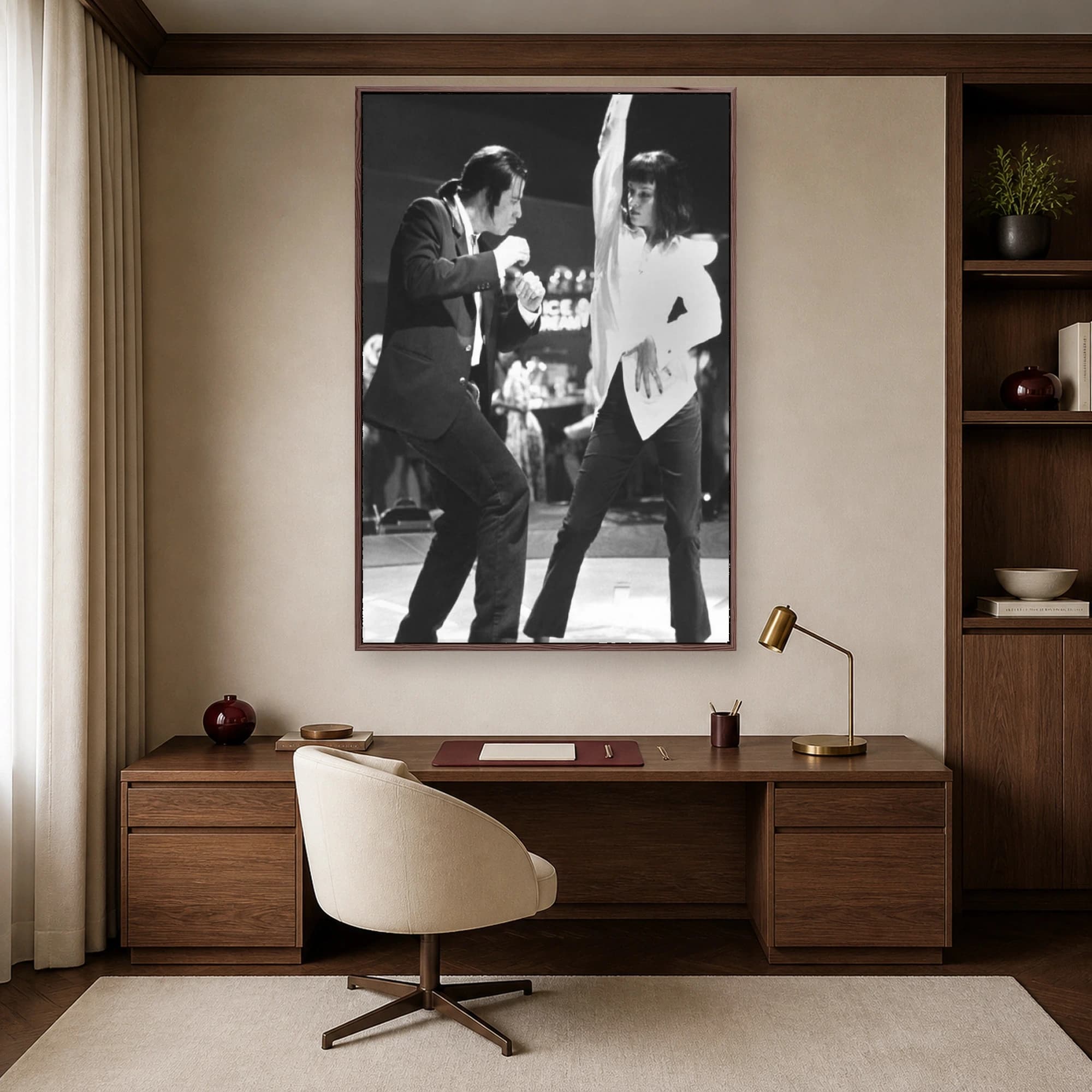 Iconic Movie Dance Scene Black and White Wall Art, view 6