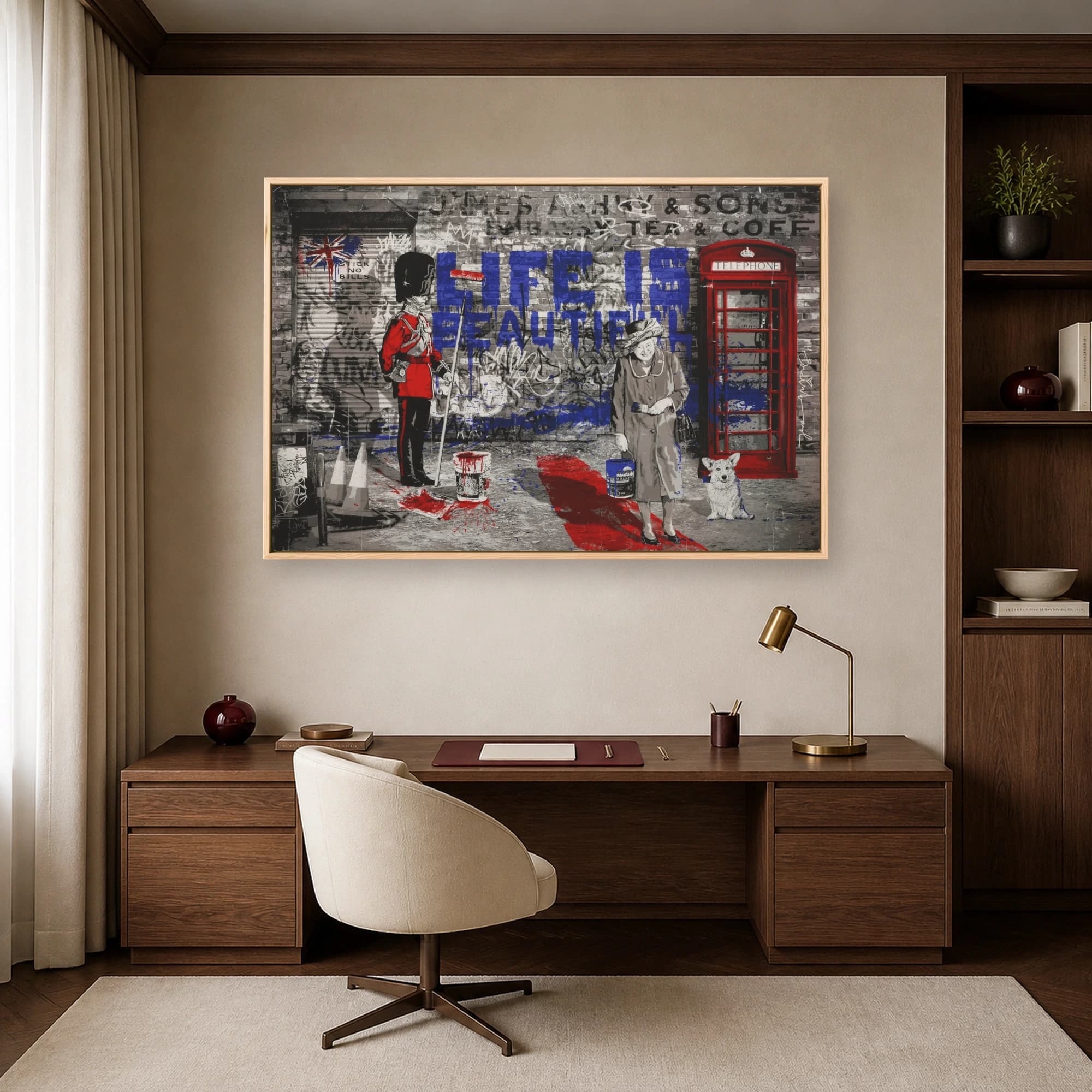 Life is Beautiful British Street Art Canvas, view 7