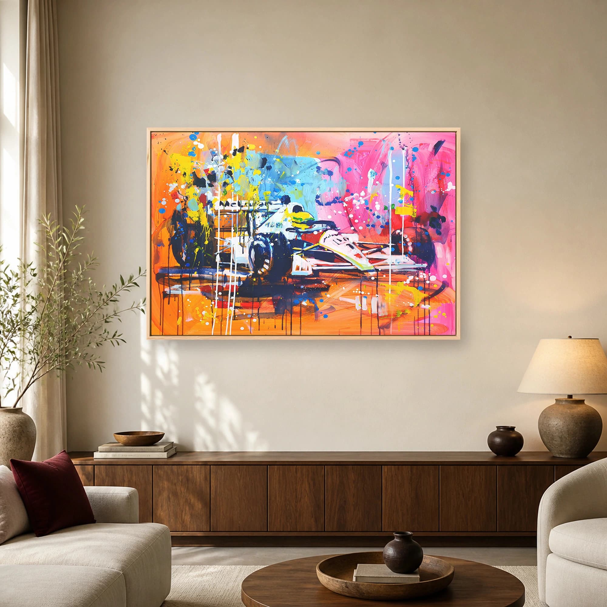 Ayrton Senna McLaren F1 Abstract Racing Wall Art, view 2