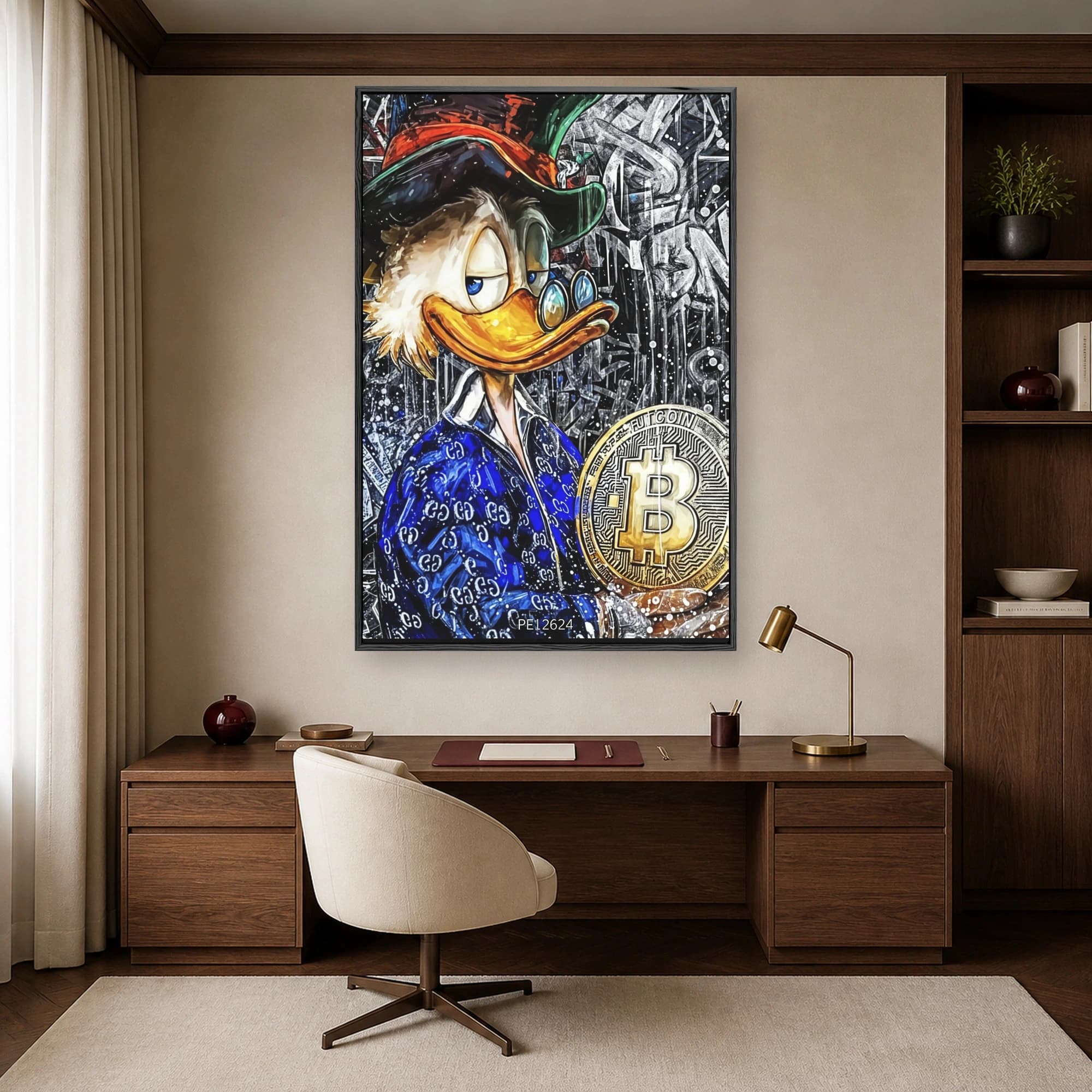 Crypto Scrooge Pop Art Canvas Print, view 6