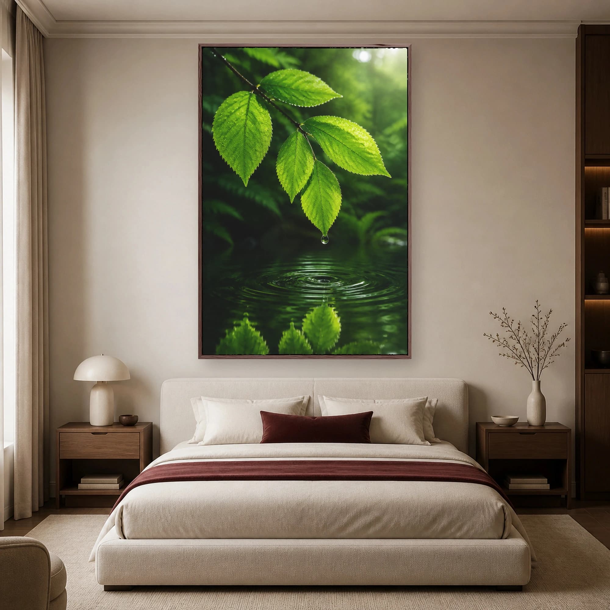 Emerald Droplet Botanical Nature Wall Art, view 7