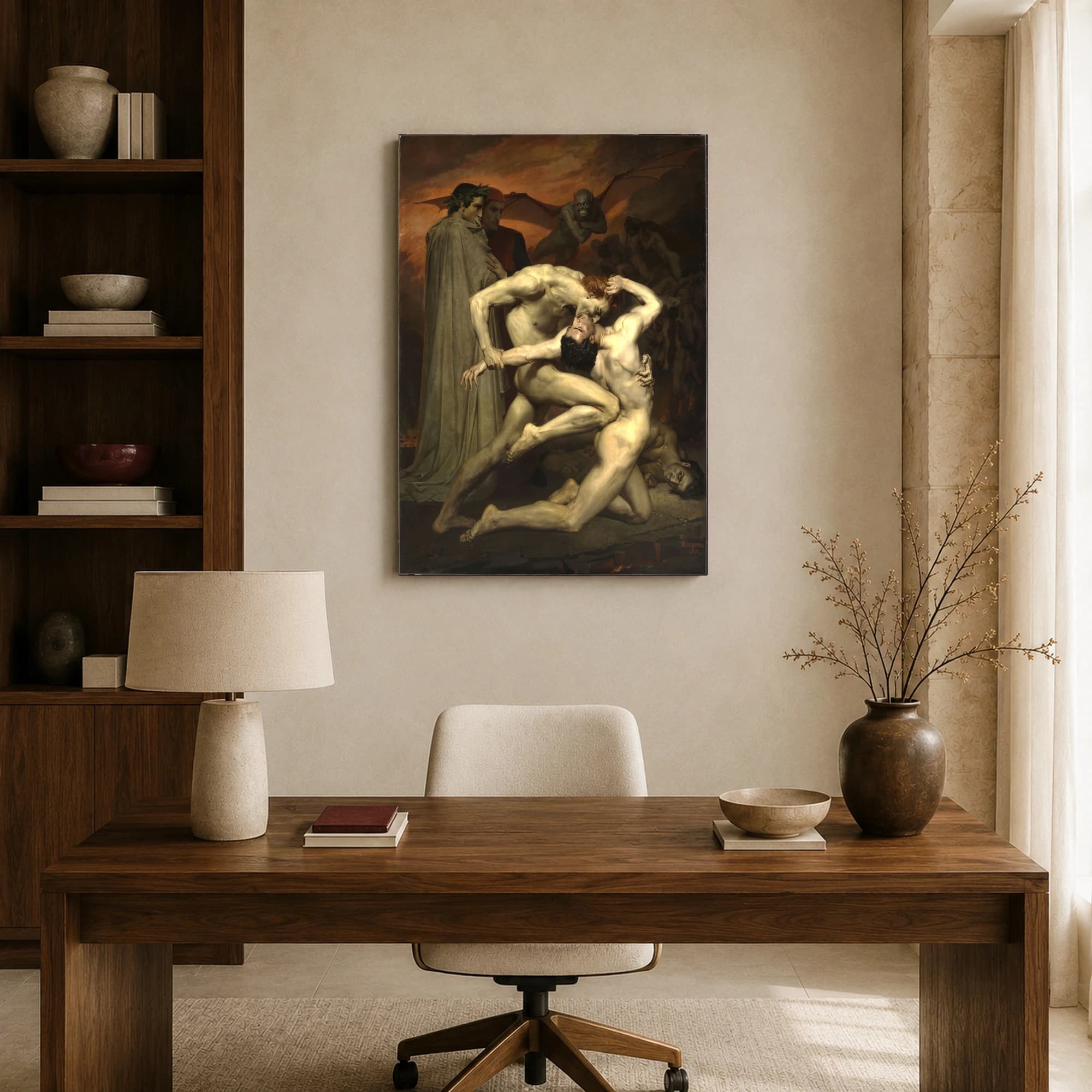 Dante and Virgil in Hell Canvas Art Print, view 8