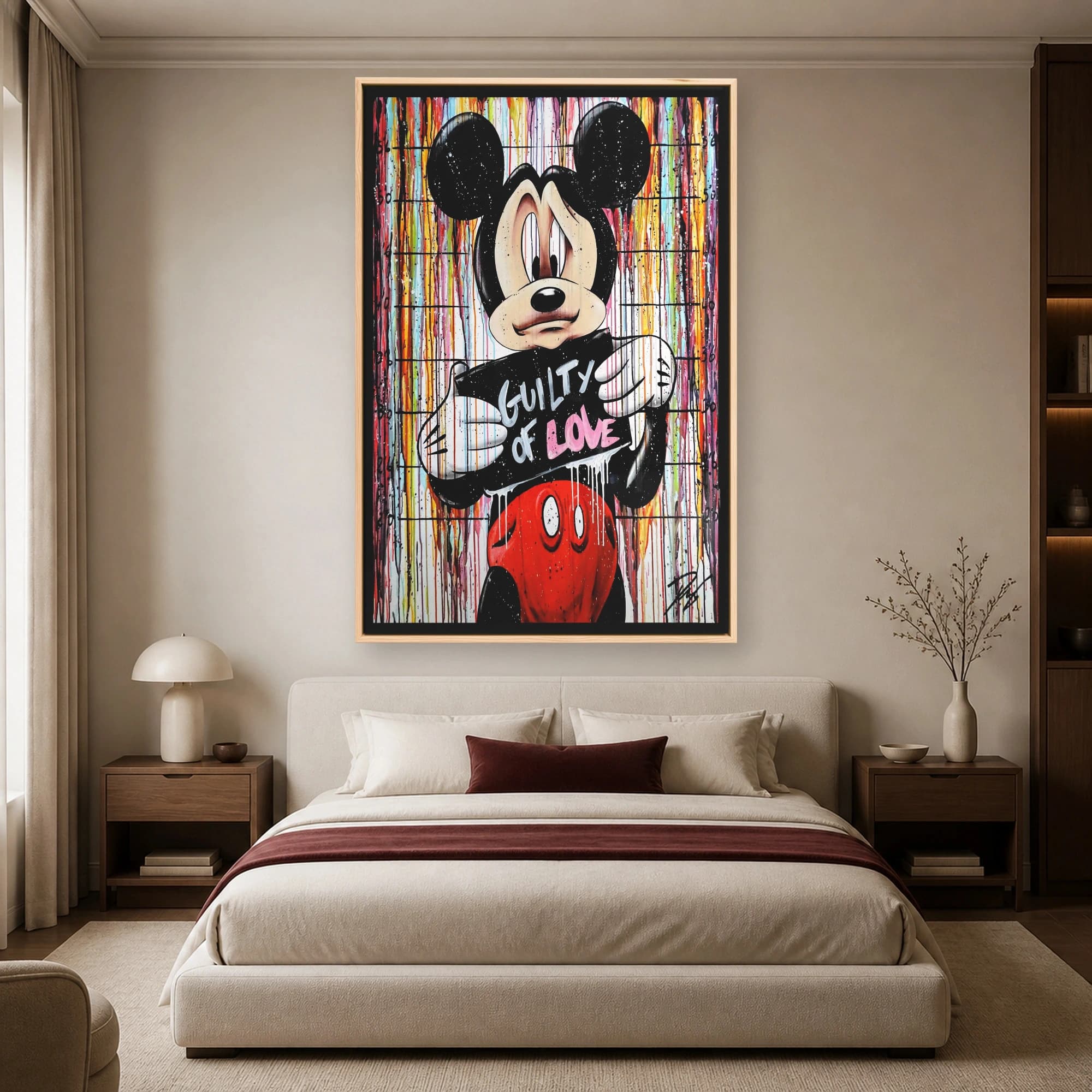 Guilty of Love Mickey Mouse Pop Art Canvas Print, view 4