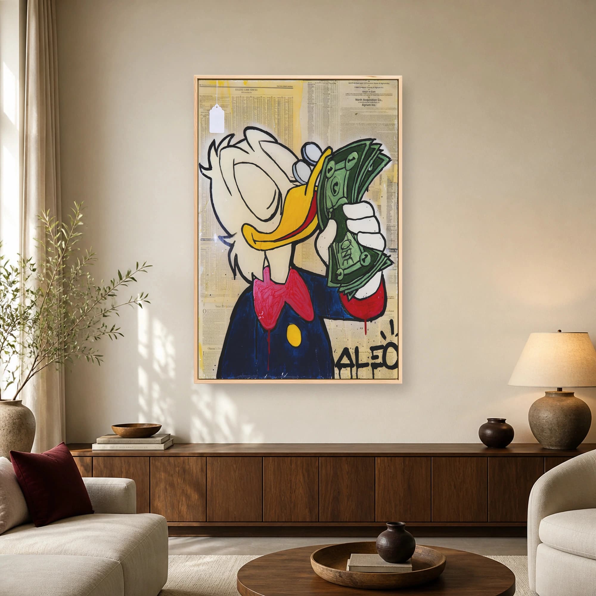 Donald Duck Wealth Pop Art Print, view 2