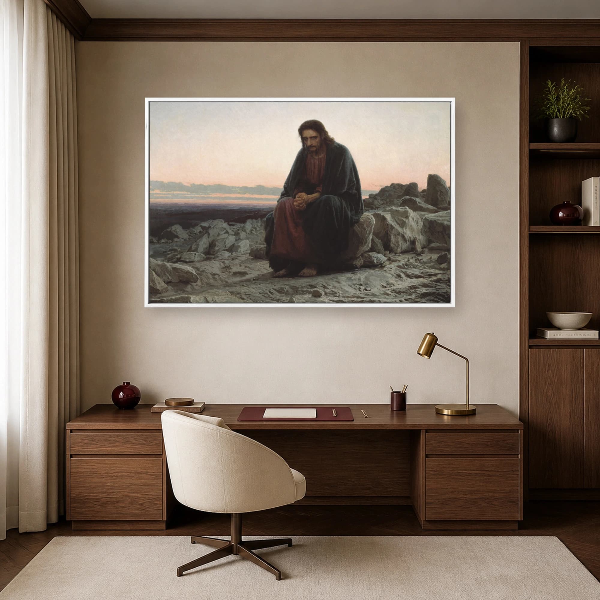 Christ in the Wilderness Fine Art Canvas Print, view 5