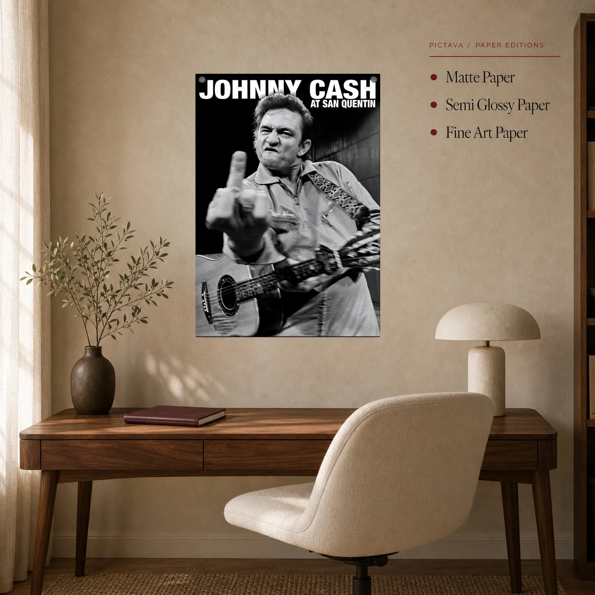 Johnny Cash at San Quentin Music Wall Art, view 6