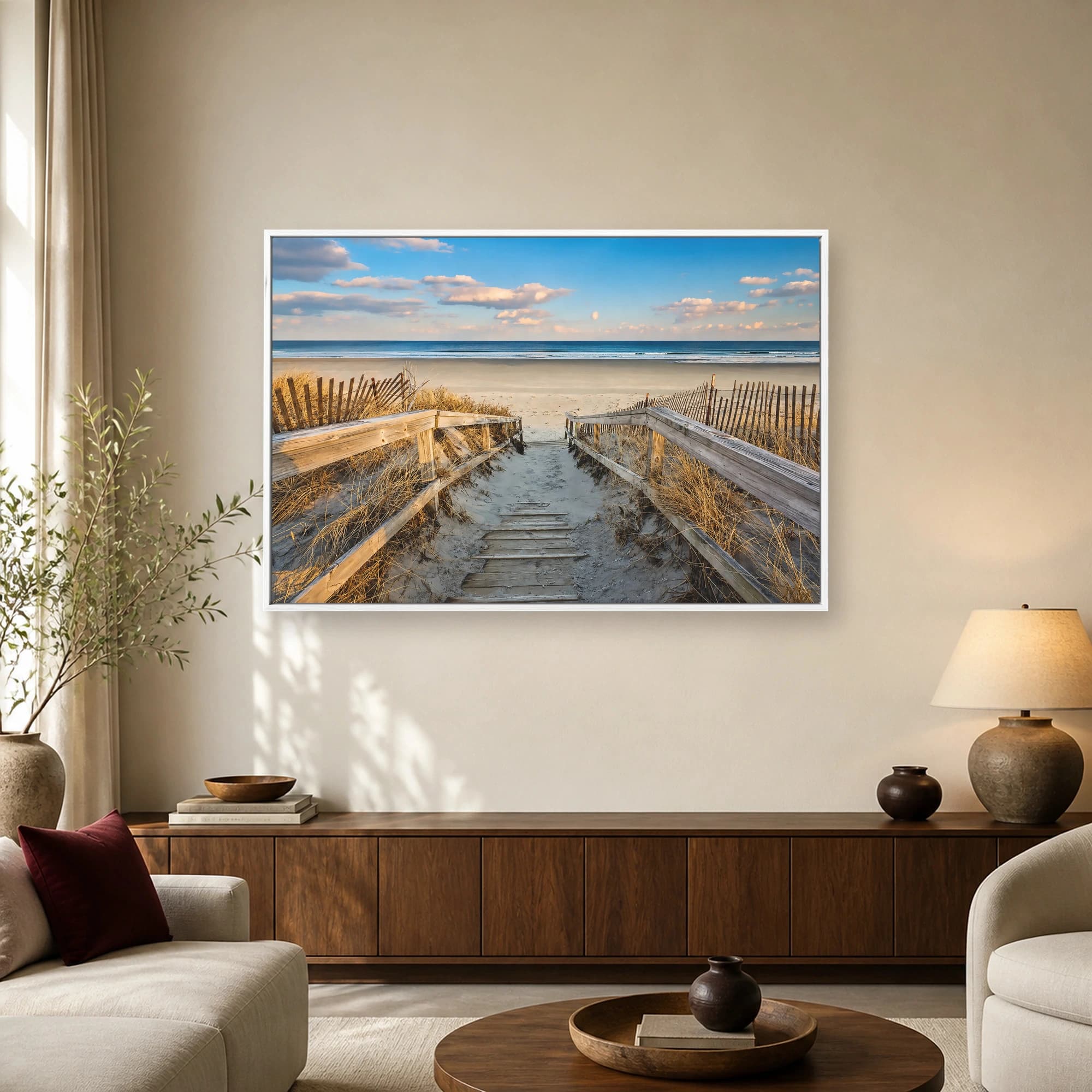 Coastal Pathway Beach Landscape Wall Art, view 2