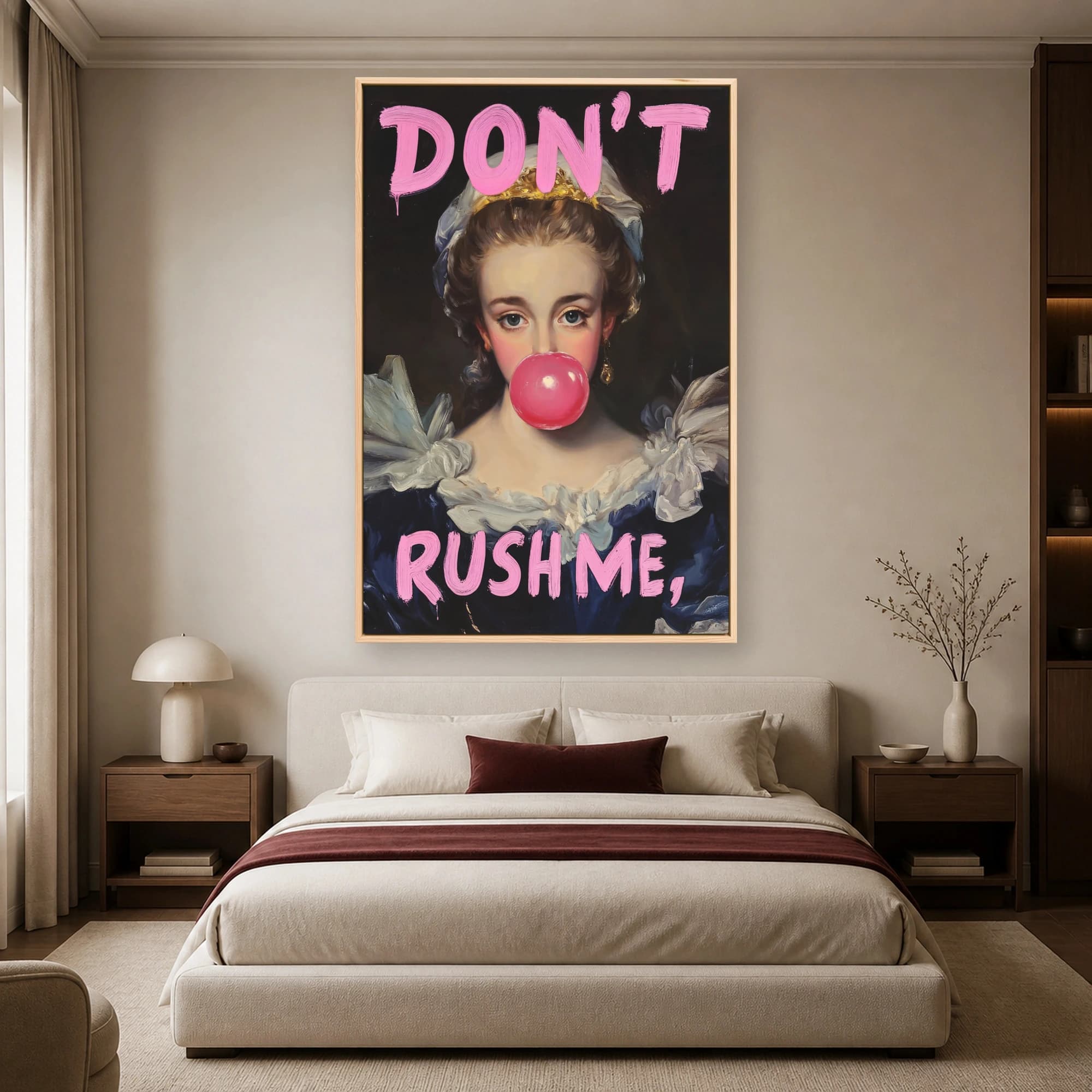 Don't Rush Me Classical Bubblegum Portrait Wall Art, view 5