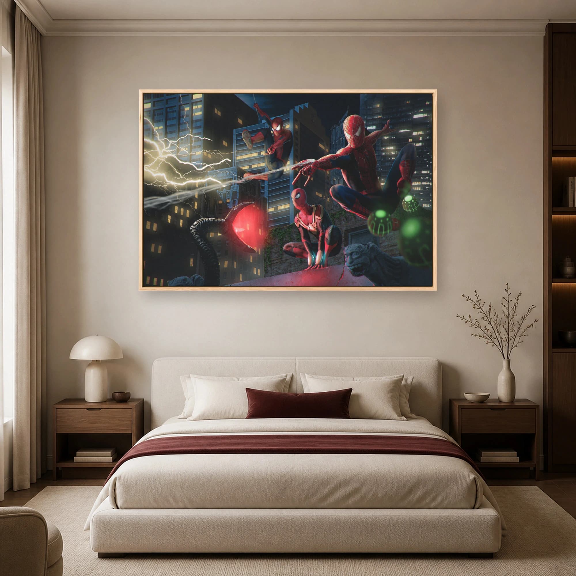Spider-Man Multiverse Cinematic Action Canvas Print, view 5