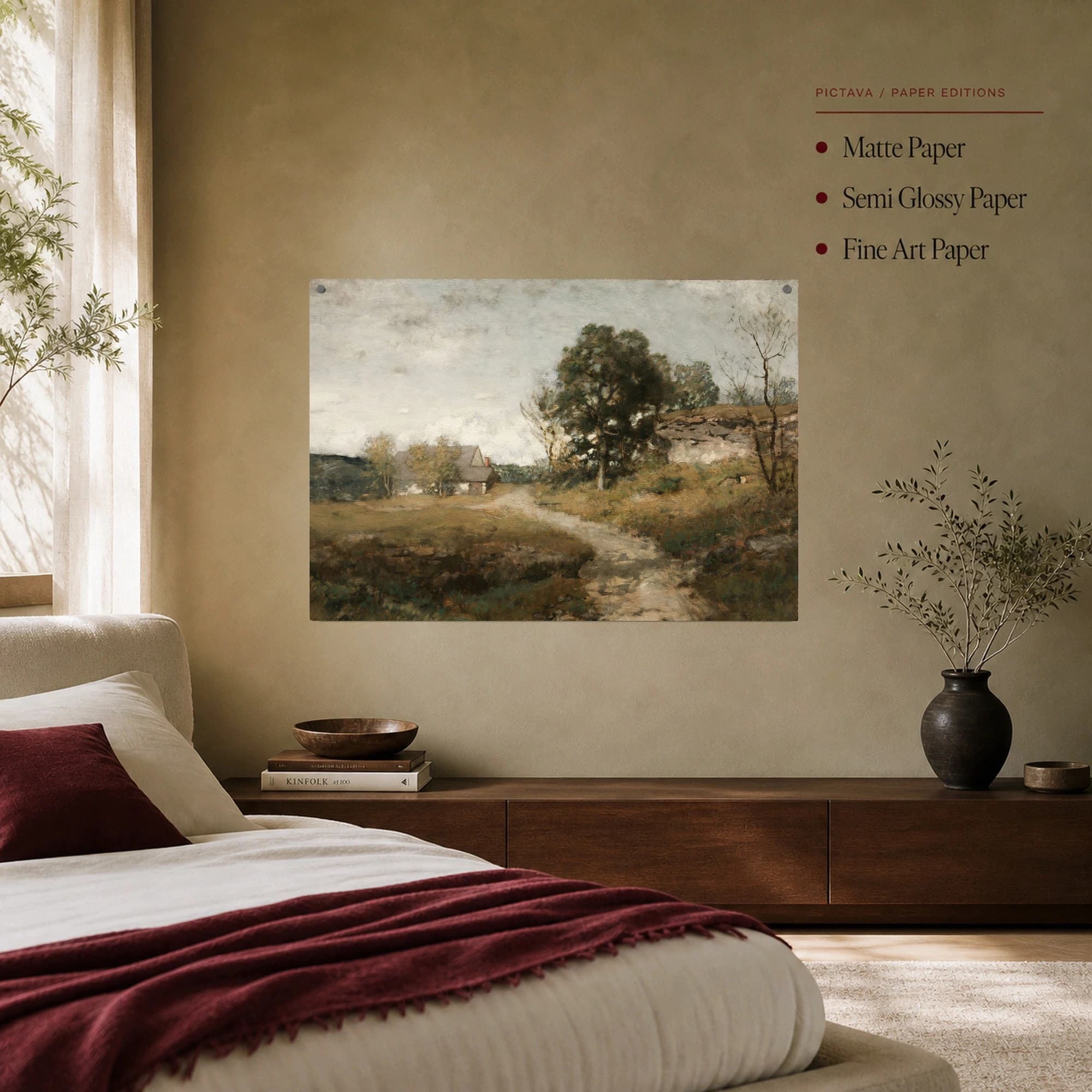 Rural Landscape Oil Painting Canvas Print, view 7