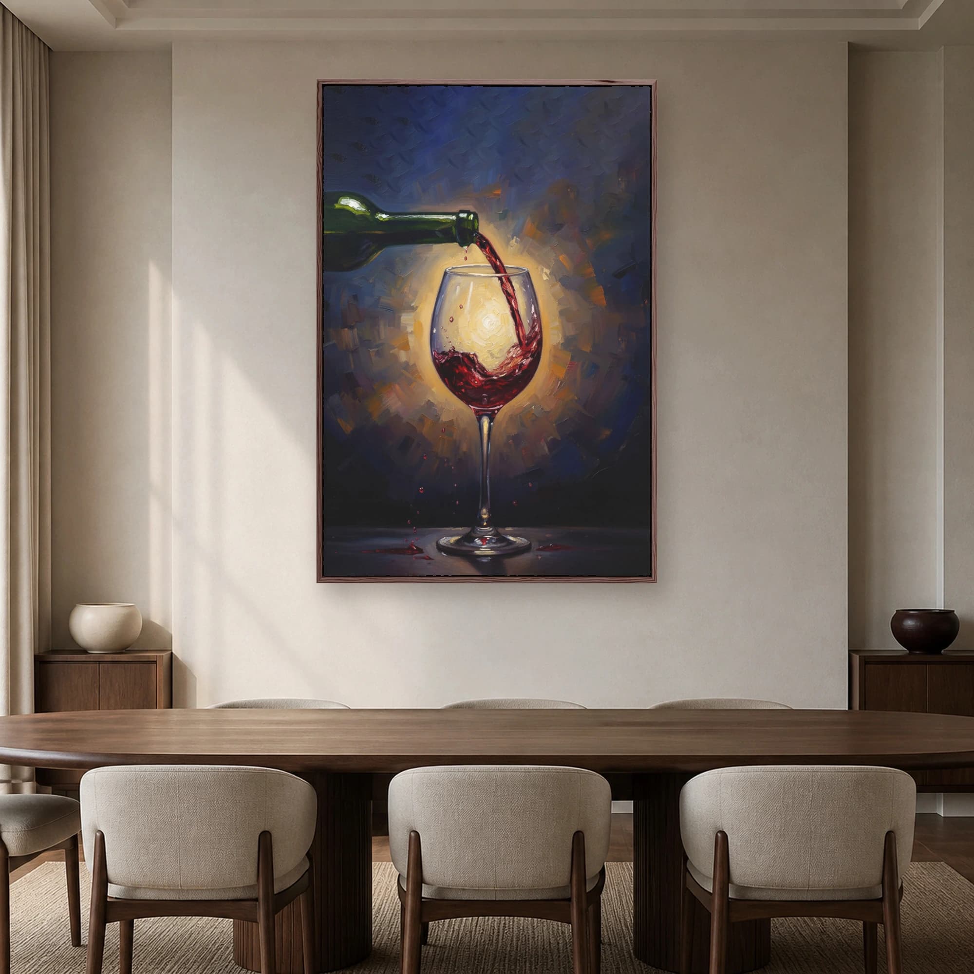 Crimson Pour Fine Art Canvas Print, view 7