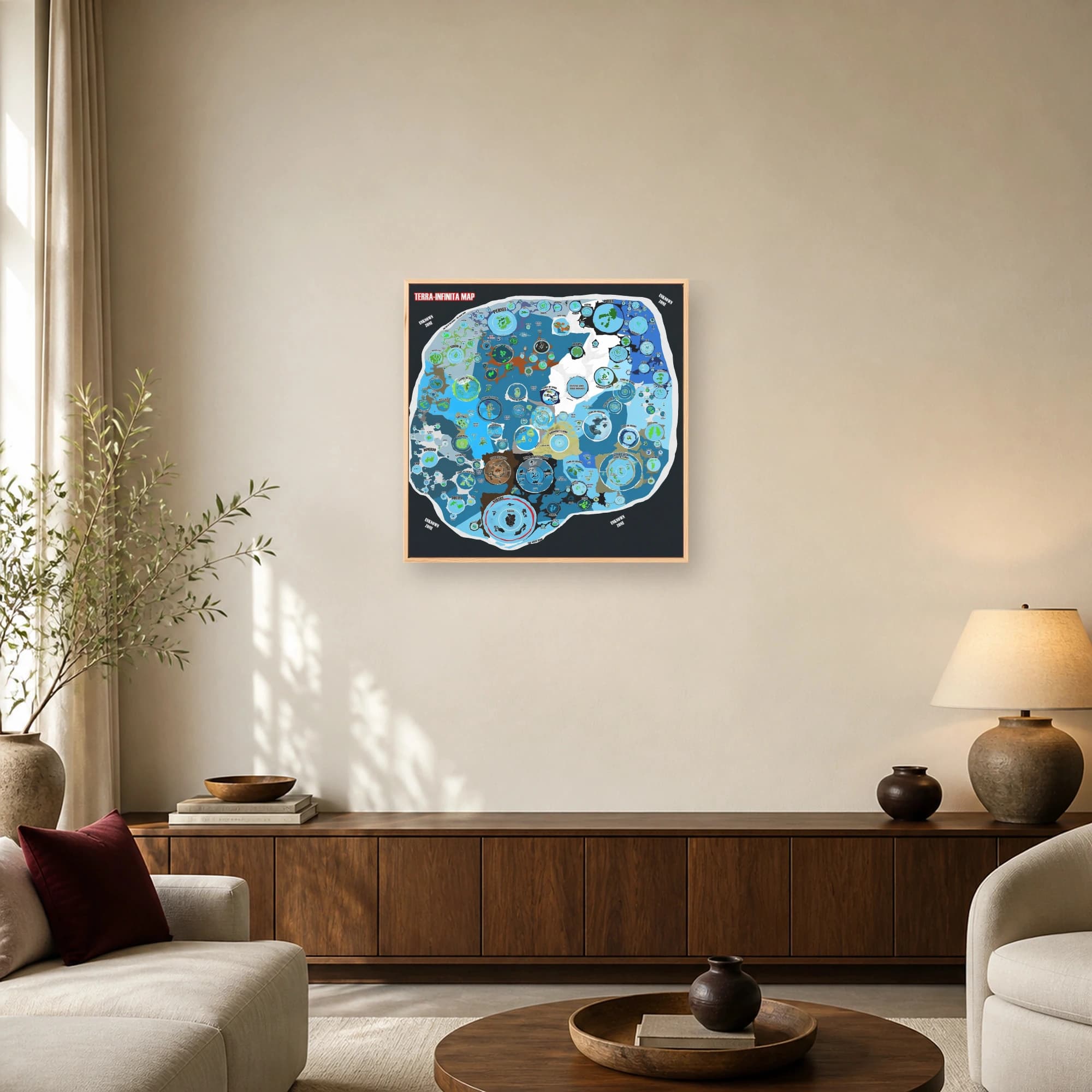 Terra-Infinita Fantasy Map Art Print, view 4