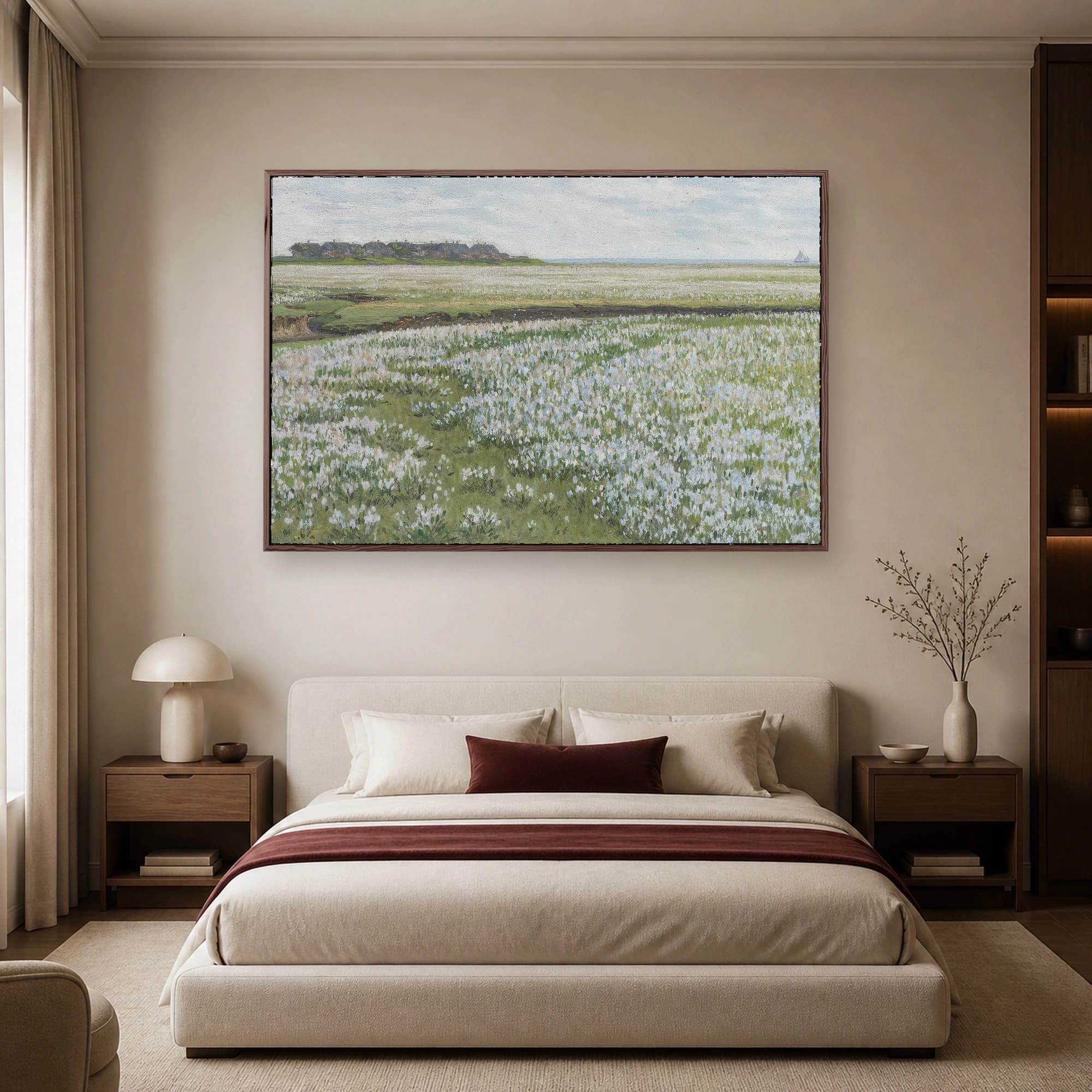 Marsh Landscape with Cotton Grass Fine Art Print, view 4