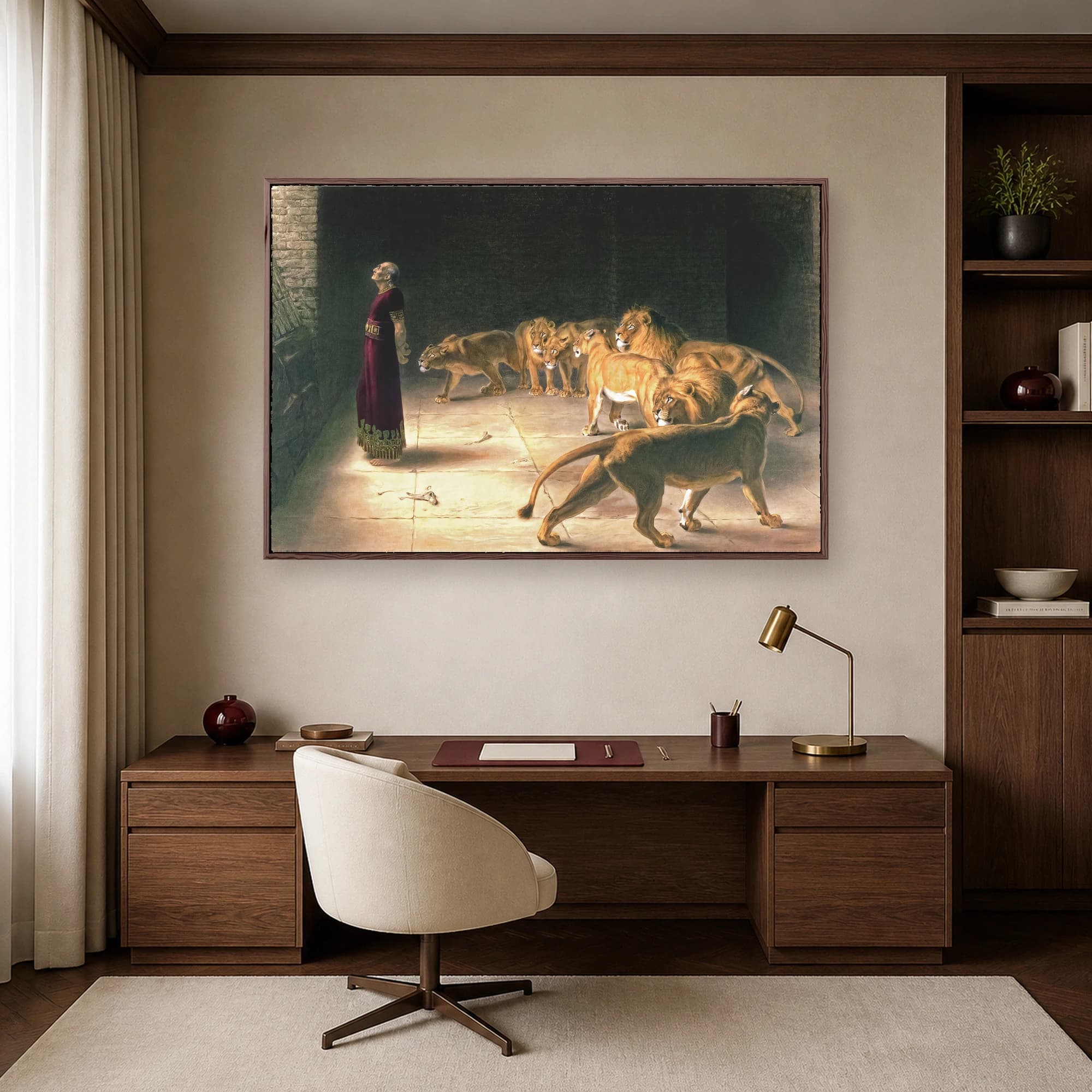 Daniel in the Lions Den Historical Art Print, view 7