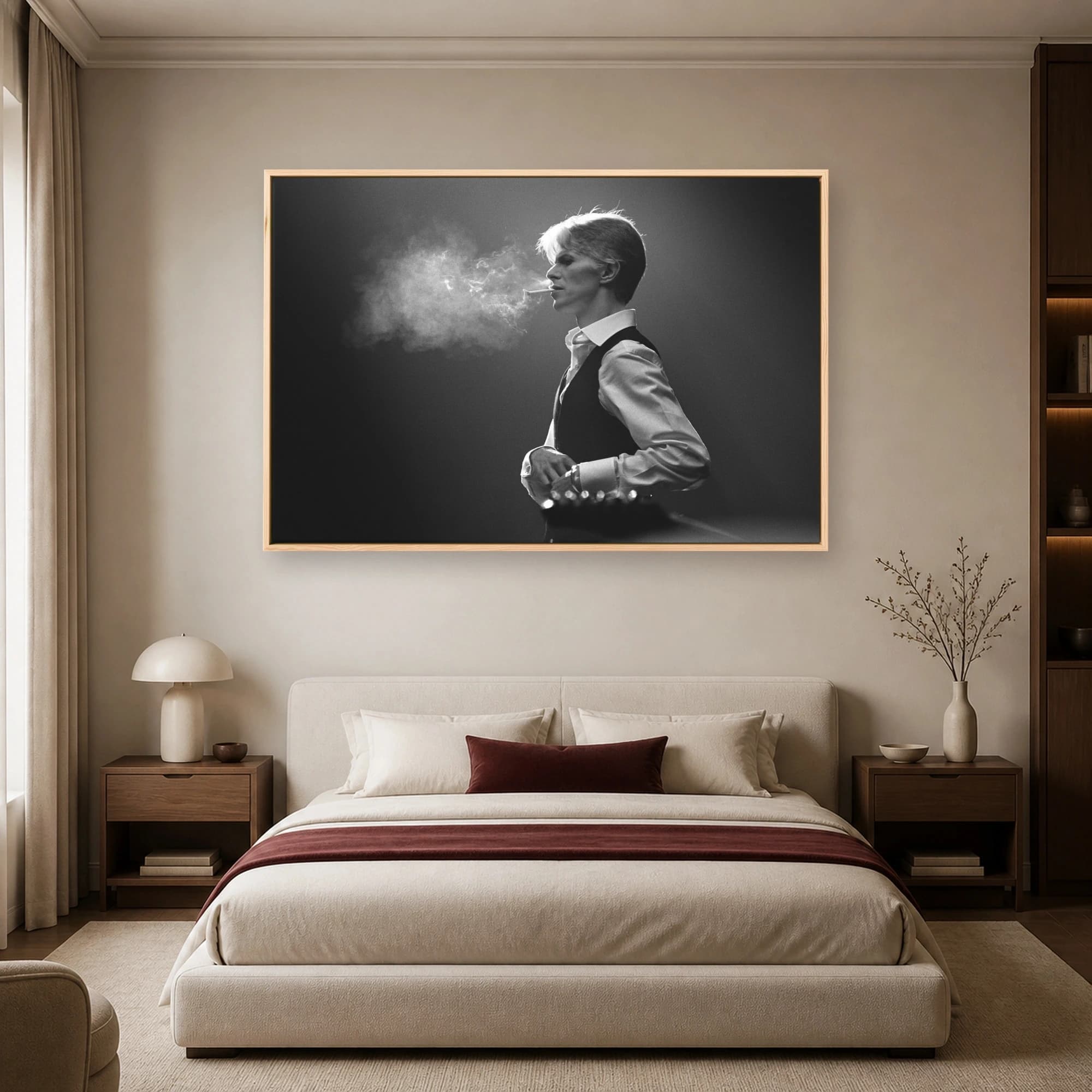 David Bowie Monochromatic Portrait Wall Art, view 5
