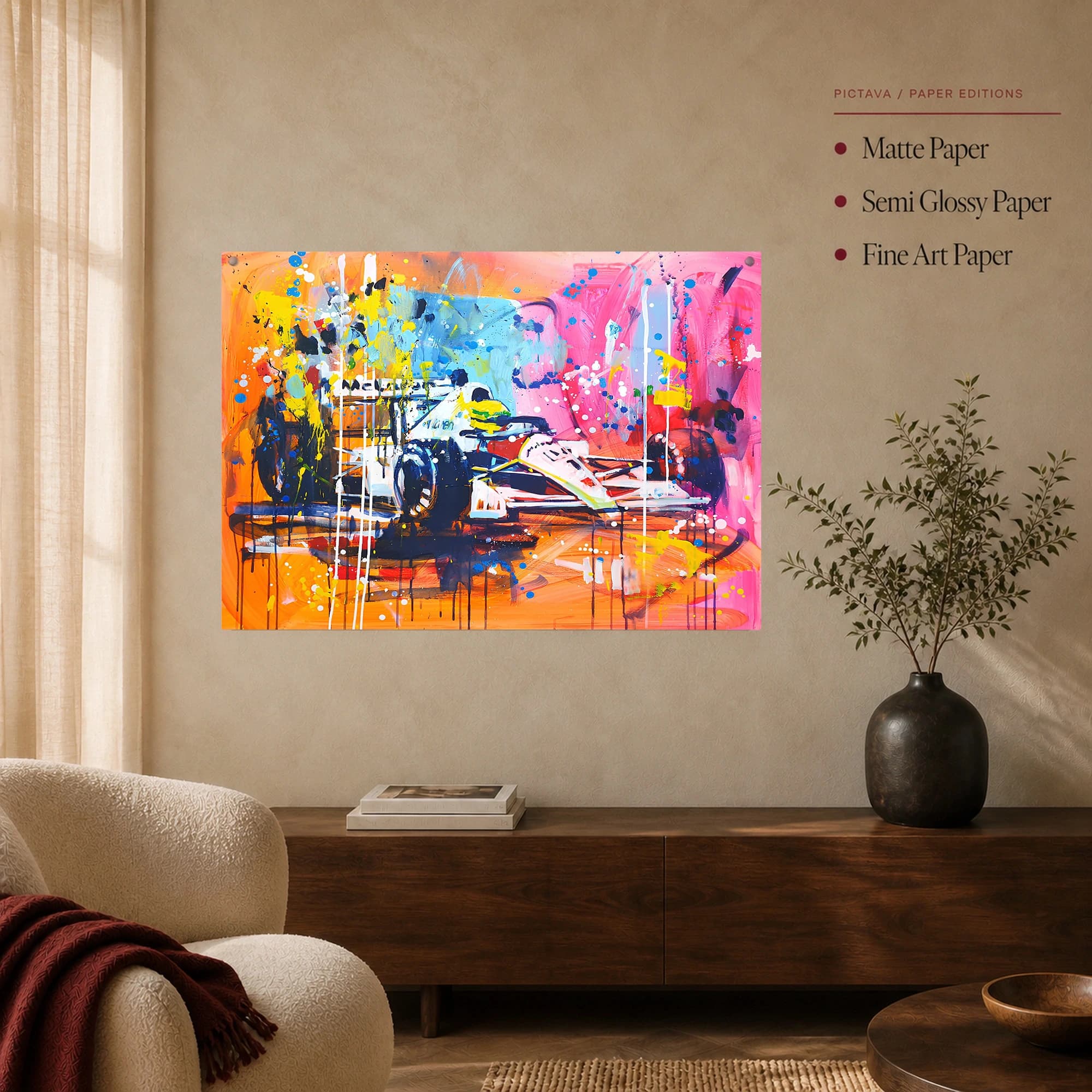 Ayrton Senna McLaren F1 Abstract Racing Wall Art, view 5