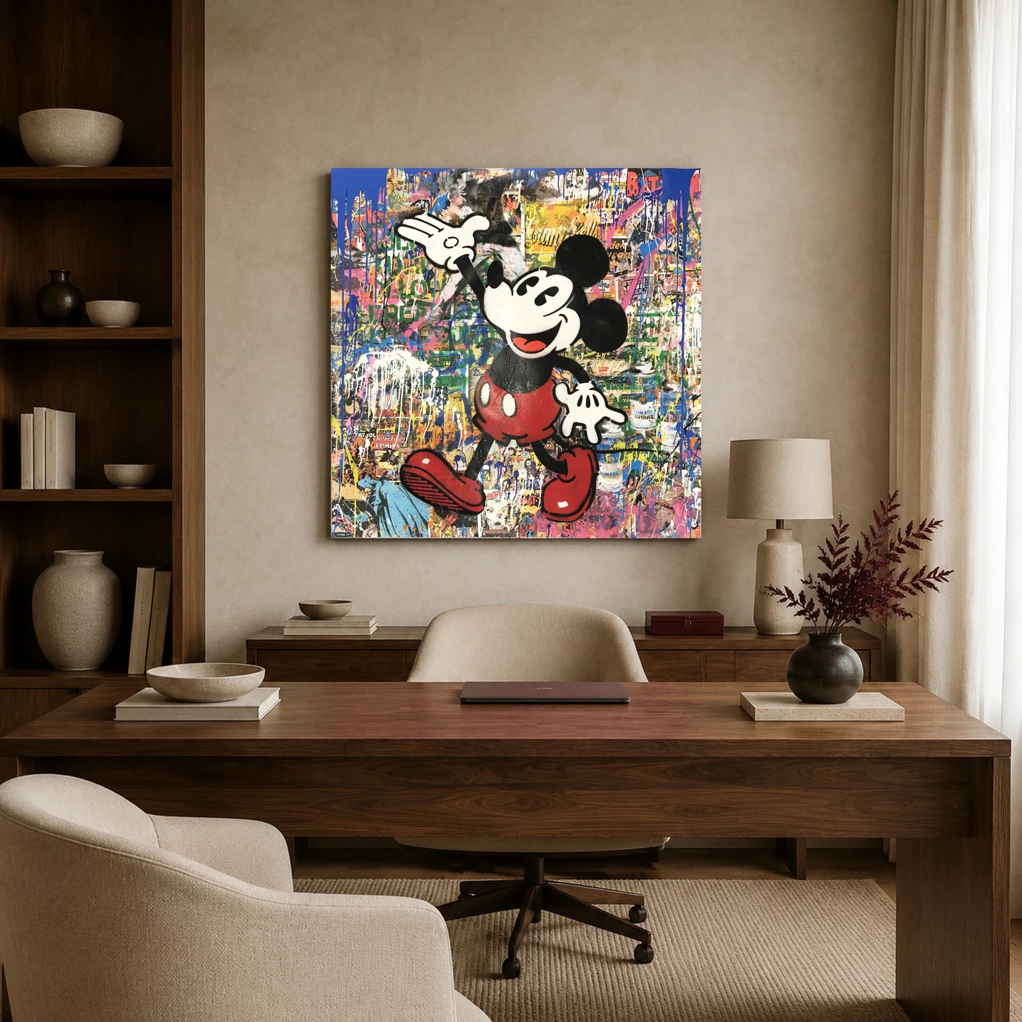 Mickey Mouse Pop Art Comic Splash Canvas, view 3