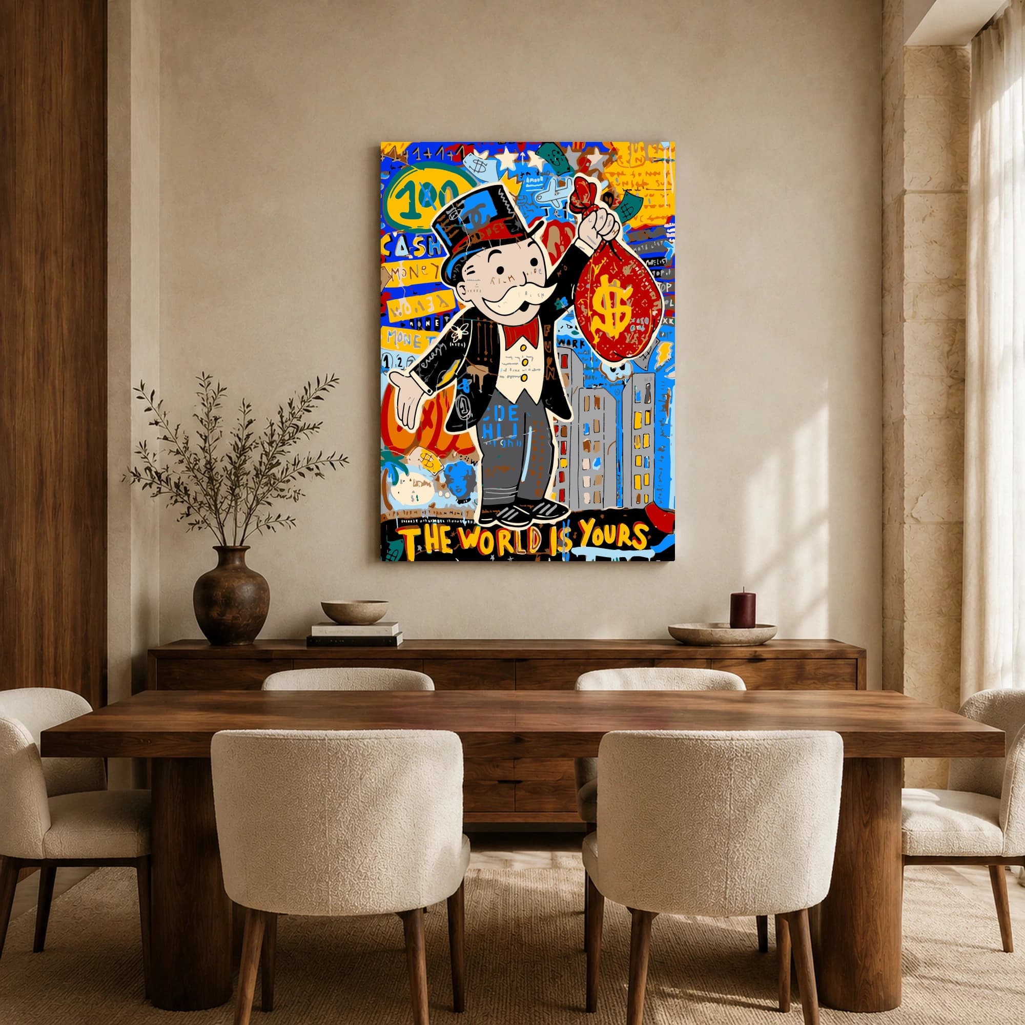 The World Is Yours Monopoly Man Pop Art Print, view 5