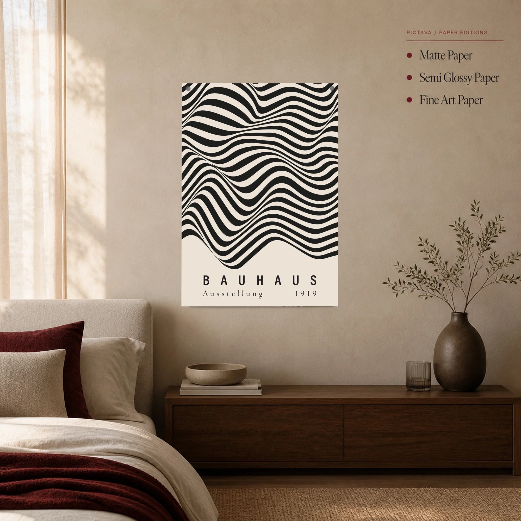 Bauhaus Ausstellung 1919 Optical Wave Art Print, view 3