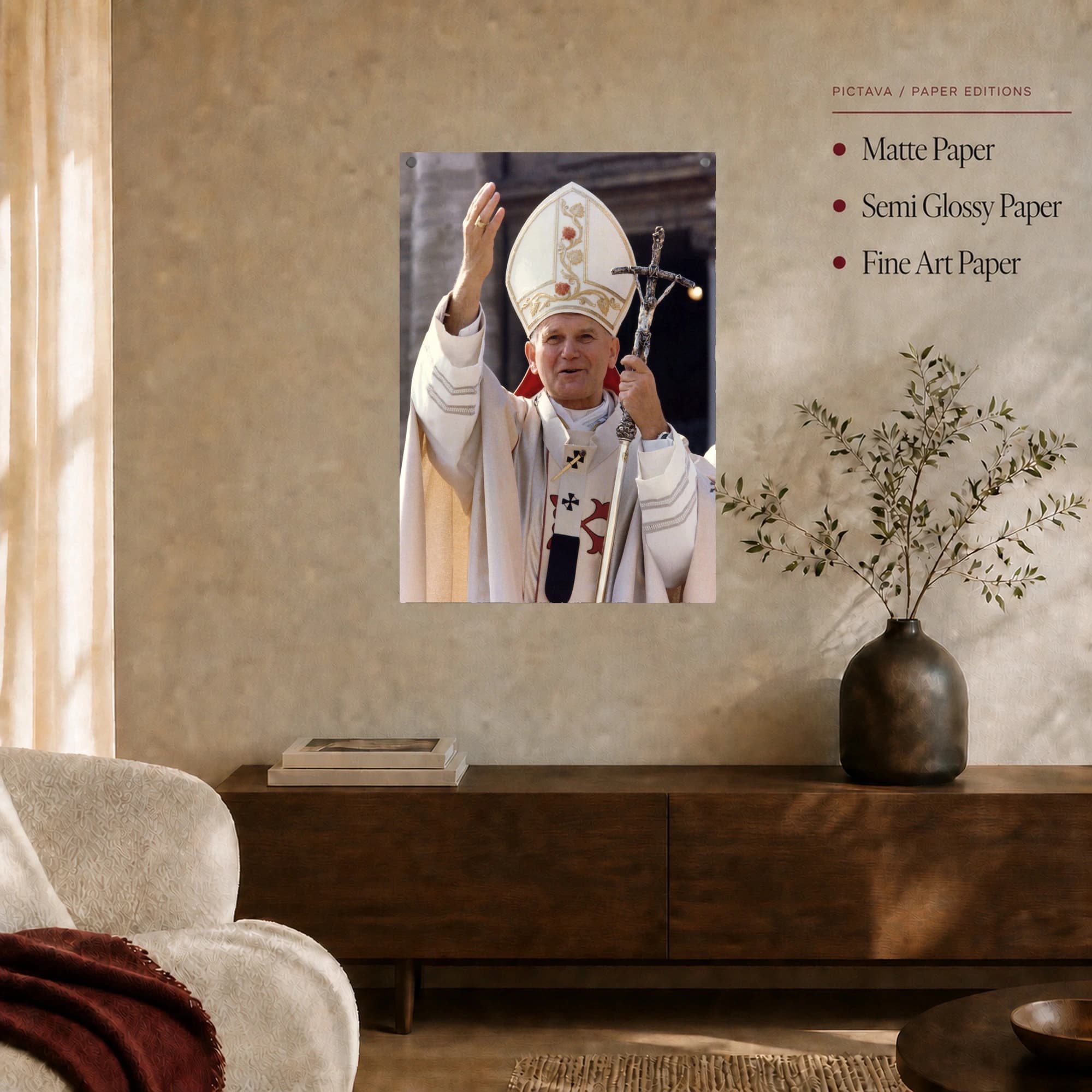 Pope John Paul II Historic Blessing Portrait Print, view 7