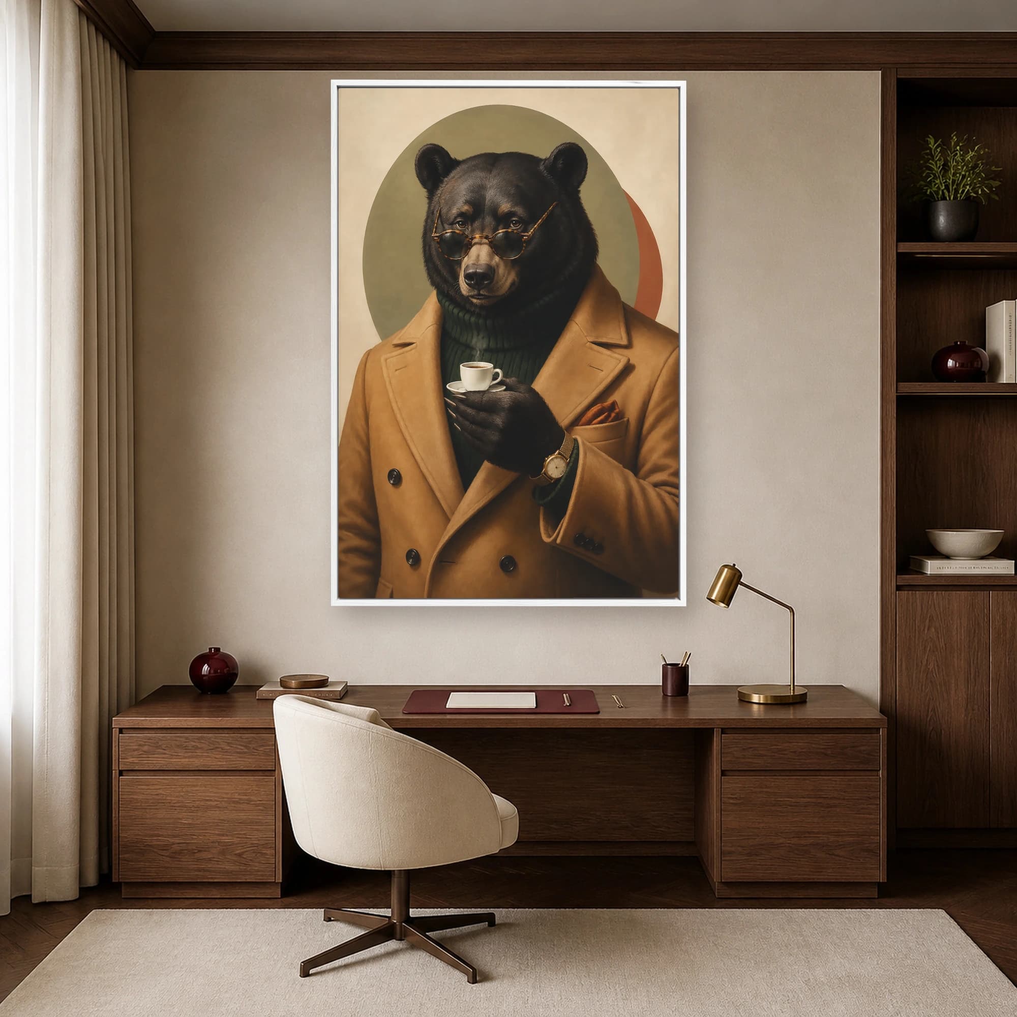 Dapper Bear with Espresso Art Print, view 5
