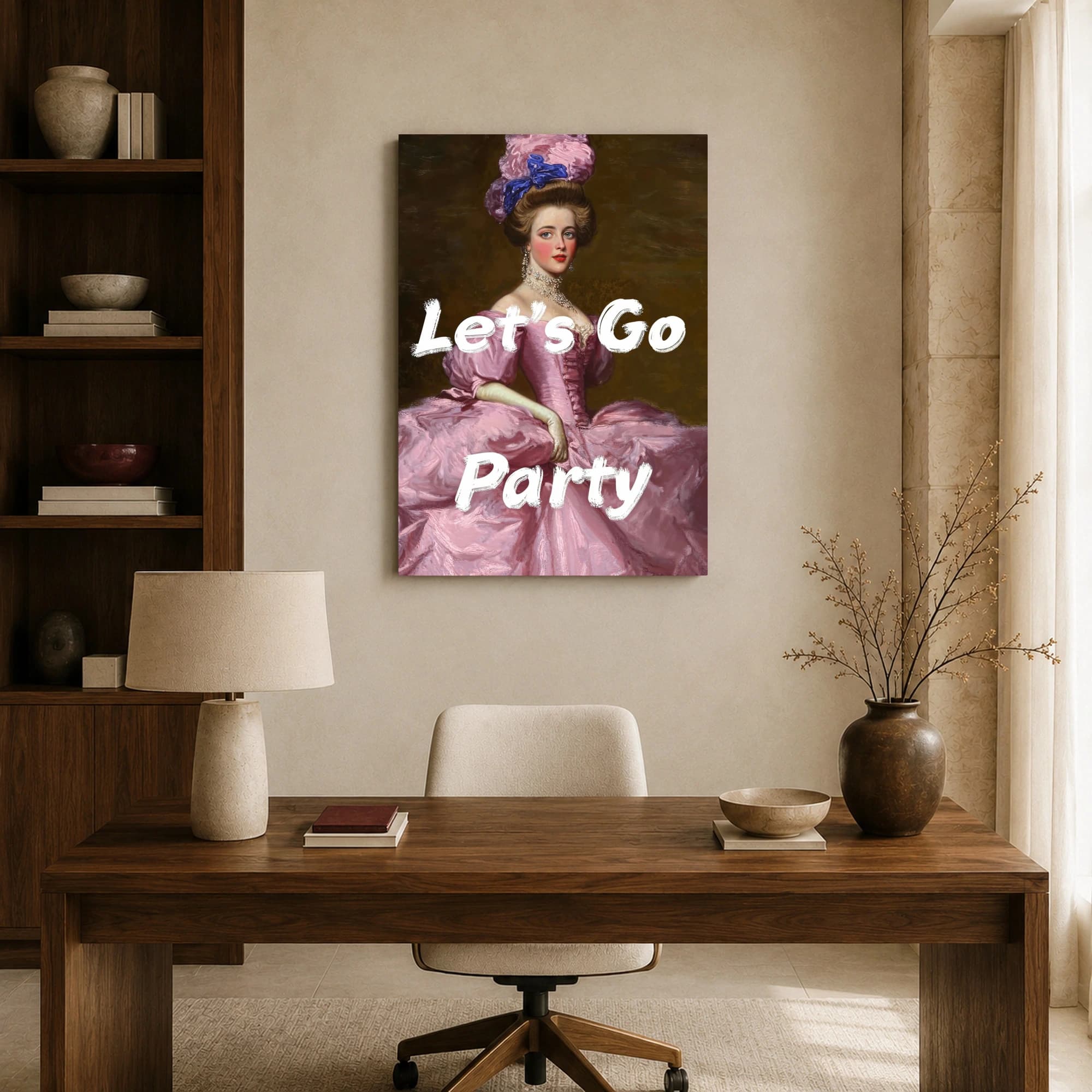 Let's Go Party Funny Classical Portrait Wall Art, view 8