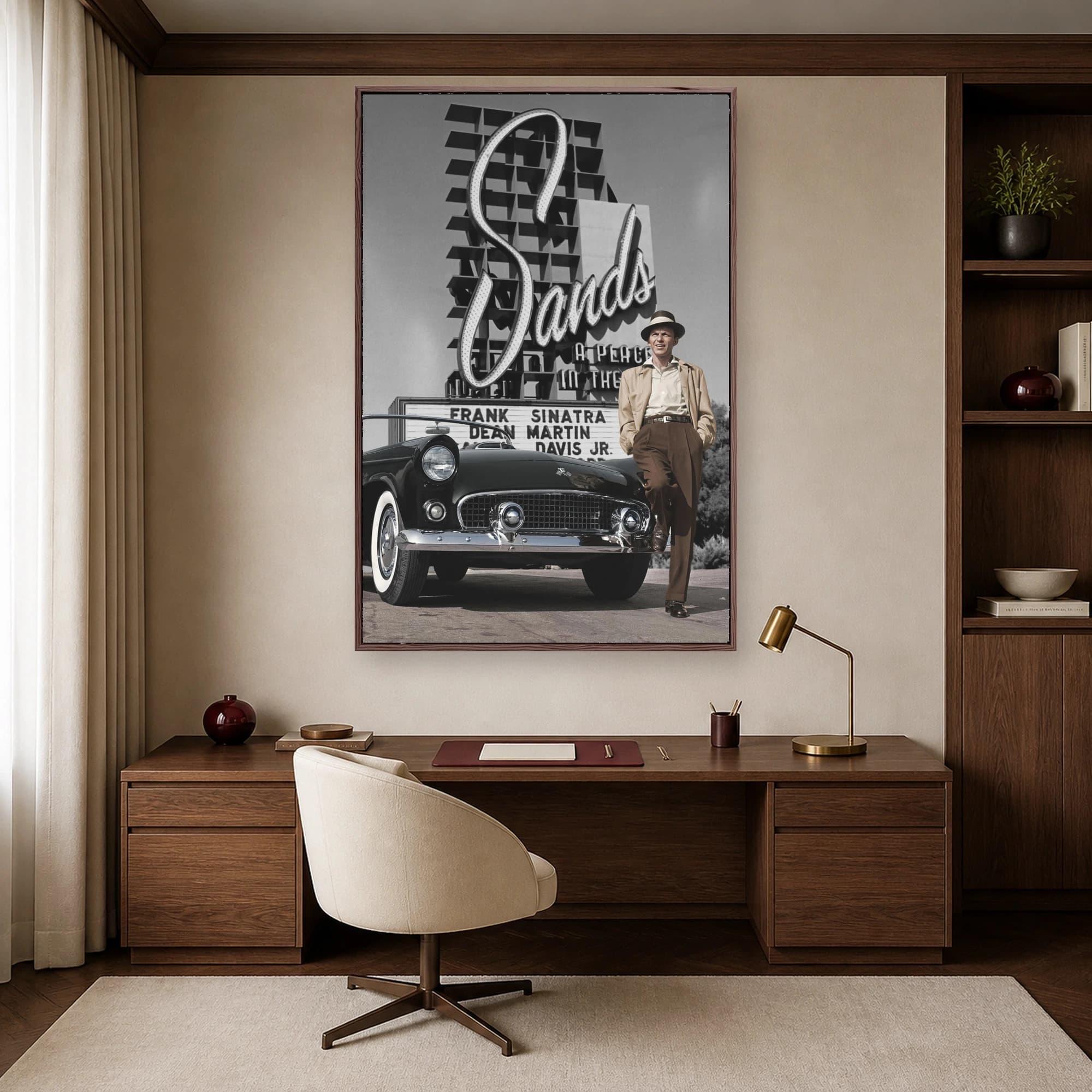 Frank Sinatra at The Sands Las Vegas Vintage Wall Art, view 5